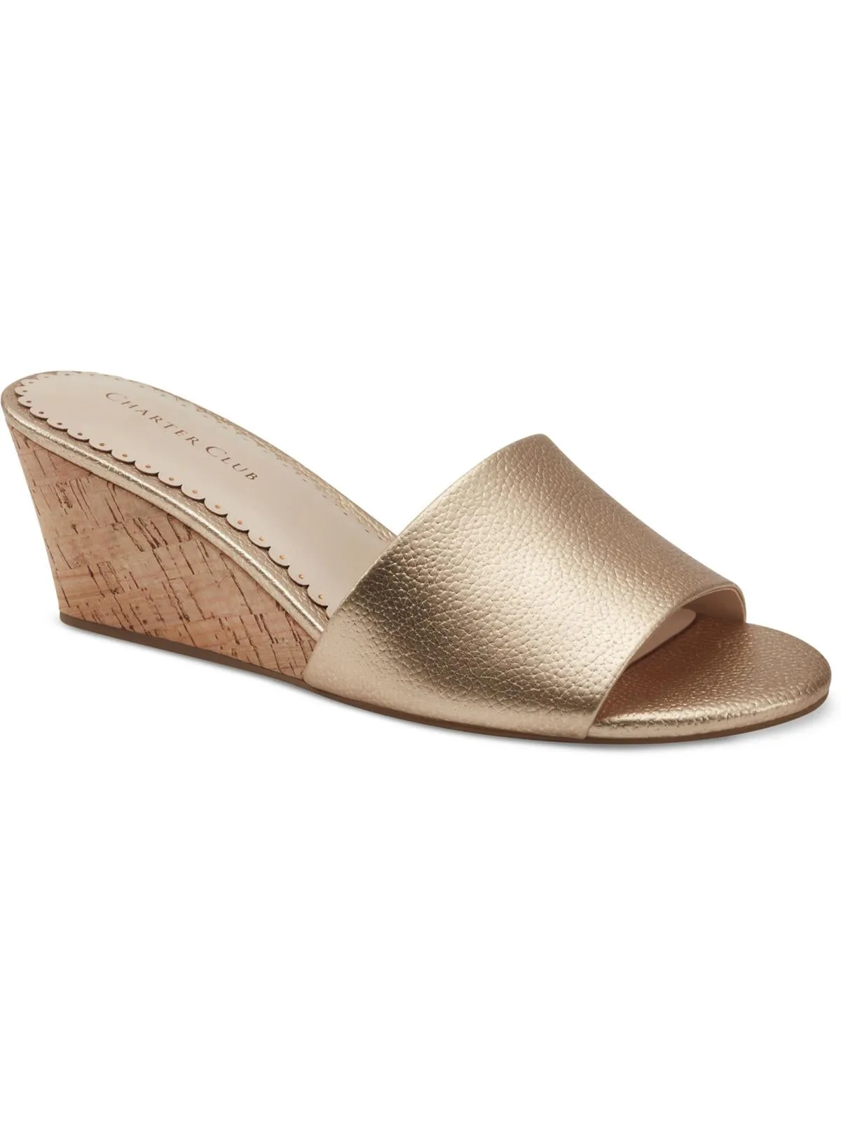 Nallahh Damen elegante Slip-On Keilabsatz Sandalen ecco Schuhe