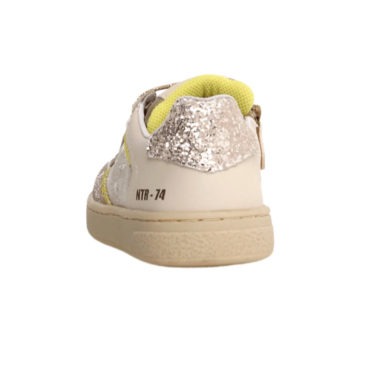 Naturino Mädchen (Größen 33-35) Quar Reißverschluss Milch/Platin/Glitzer Naturino Kinderschuhe