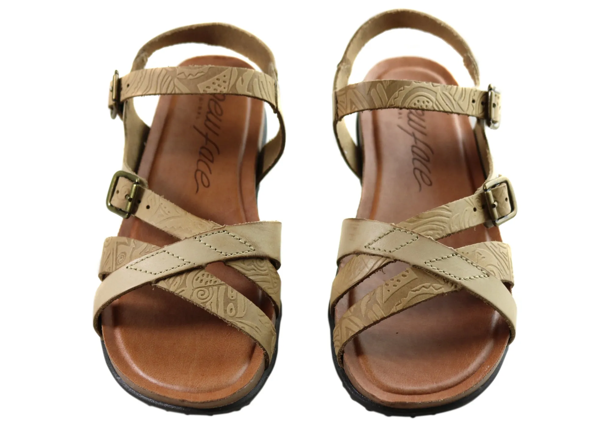 New Face Island Damen Bequeme Ledersandalen Hergestellt In Brasilien New Face Schuhe