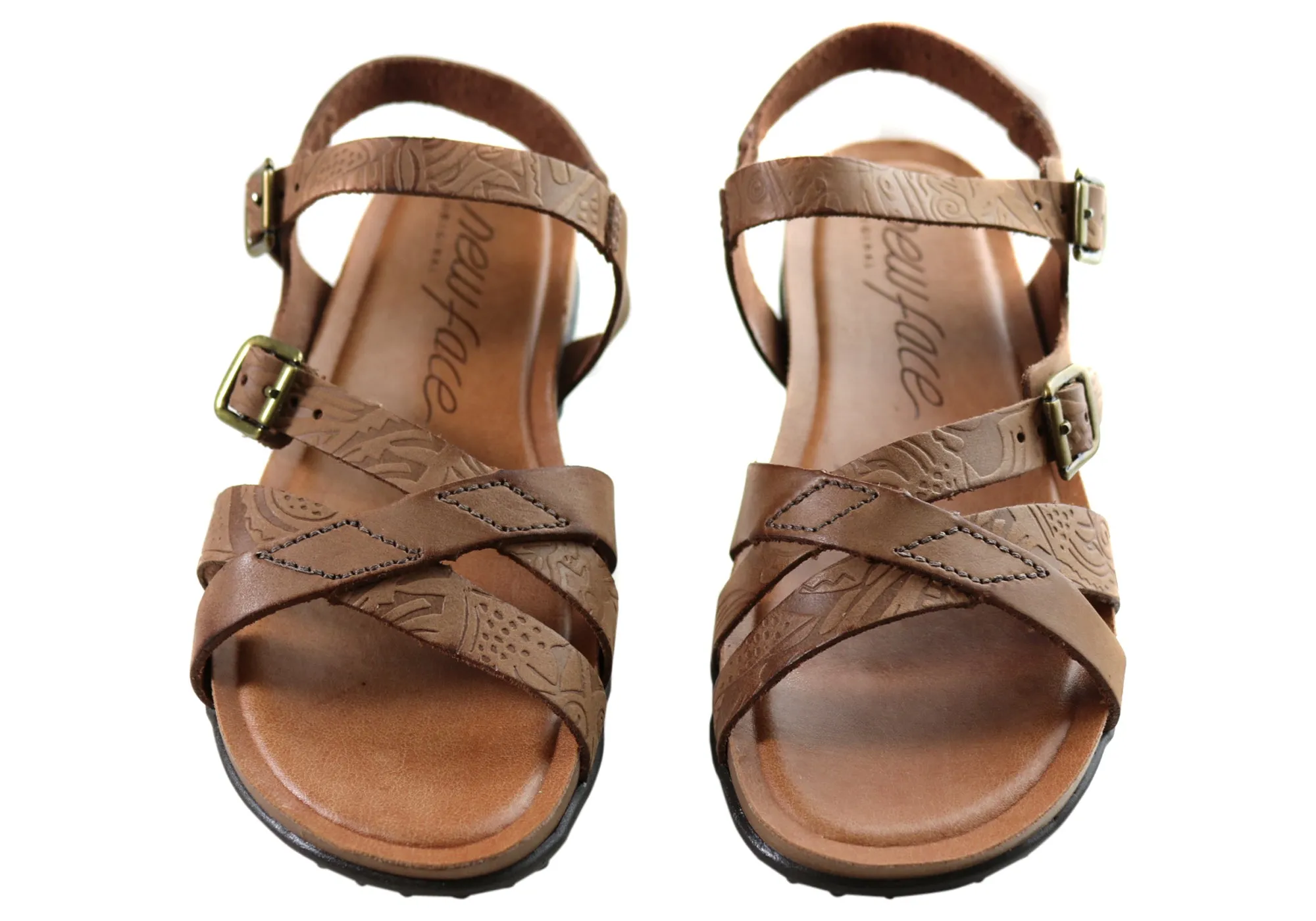New Face Island Damen Bequeme Ledersandalen Hergestellt In Brasilien New Face Schuhe