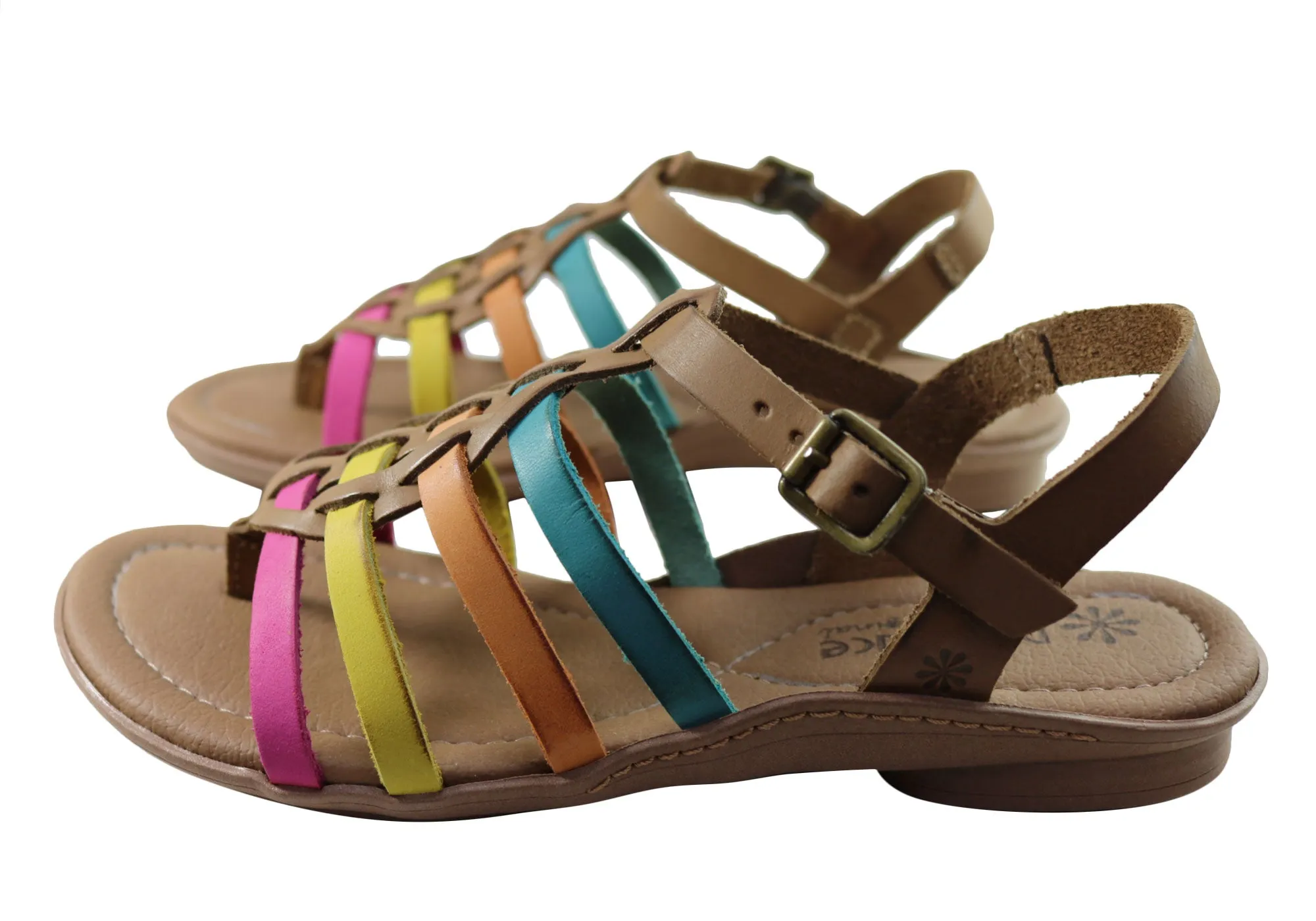 New Face Mari Damen Bequeme Ledersandalen Hergestellt In Brasilien New Face Schuhe