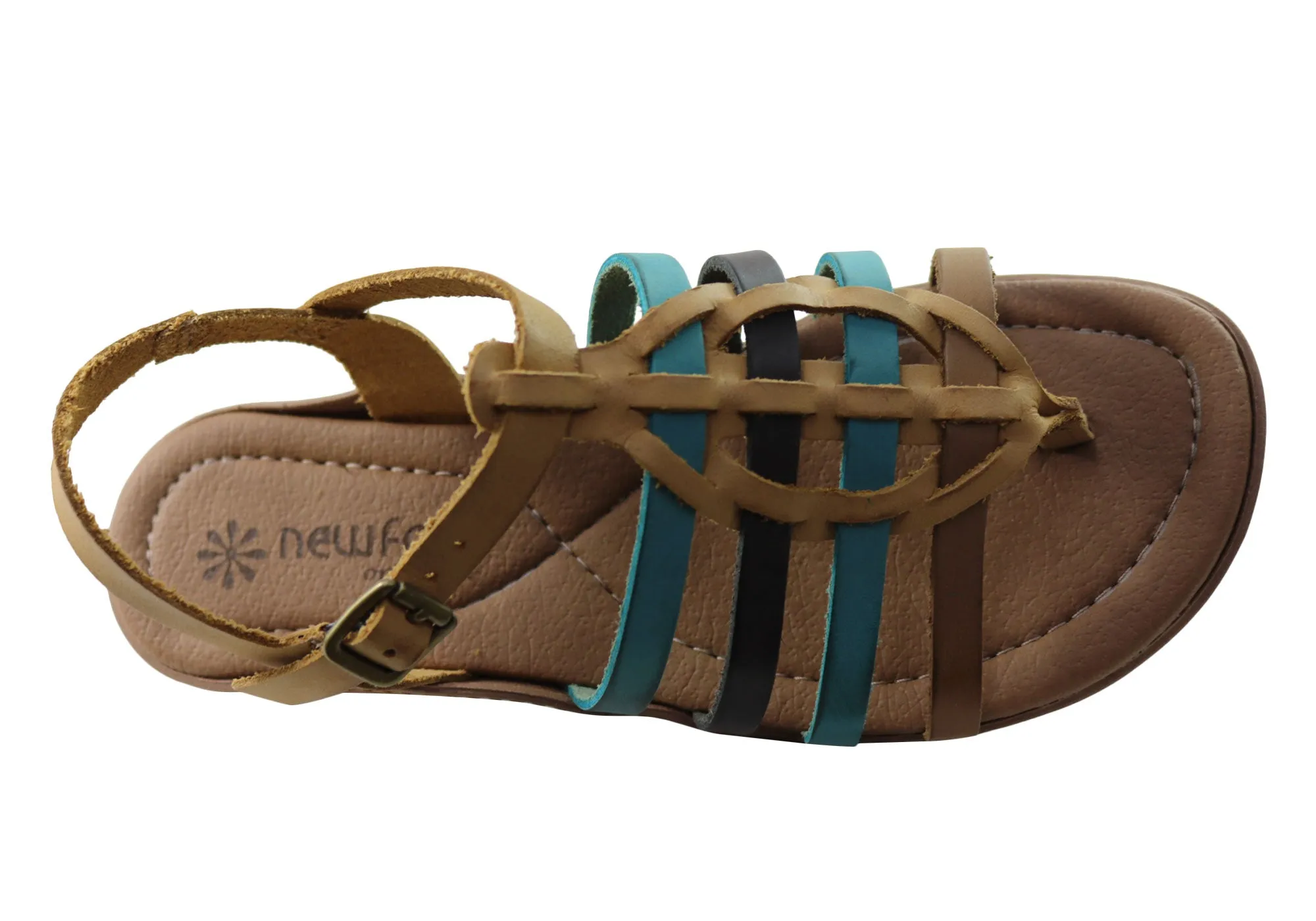 New Face Mari Damen Bequeme Ledersandalen Hergestellt In Brasilien New Face Schuhe