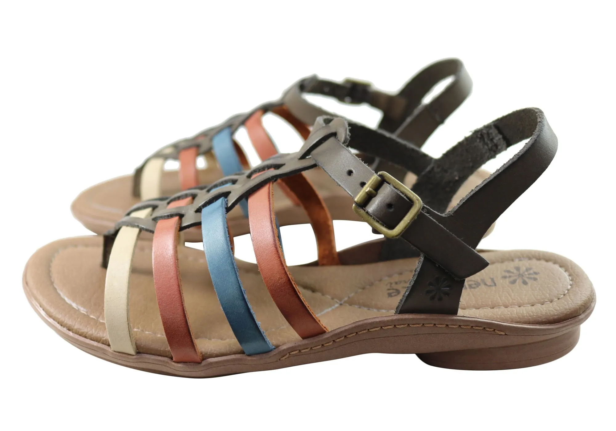 New Face Mari Damen Bequeme Ledersandalen Hergestellt In Brasilien New Face Schuhe