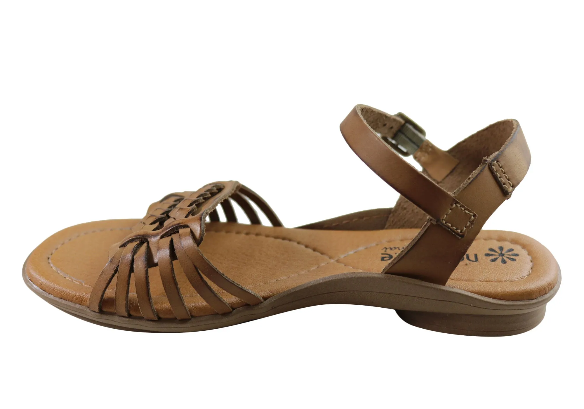 Neues Gesicht Milena Damen Bequeme Ledersandalen Hergestellt in Brasilien New Face Schuhe