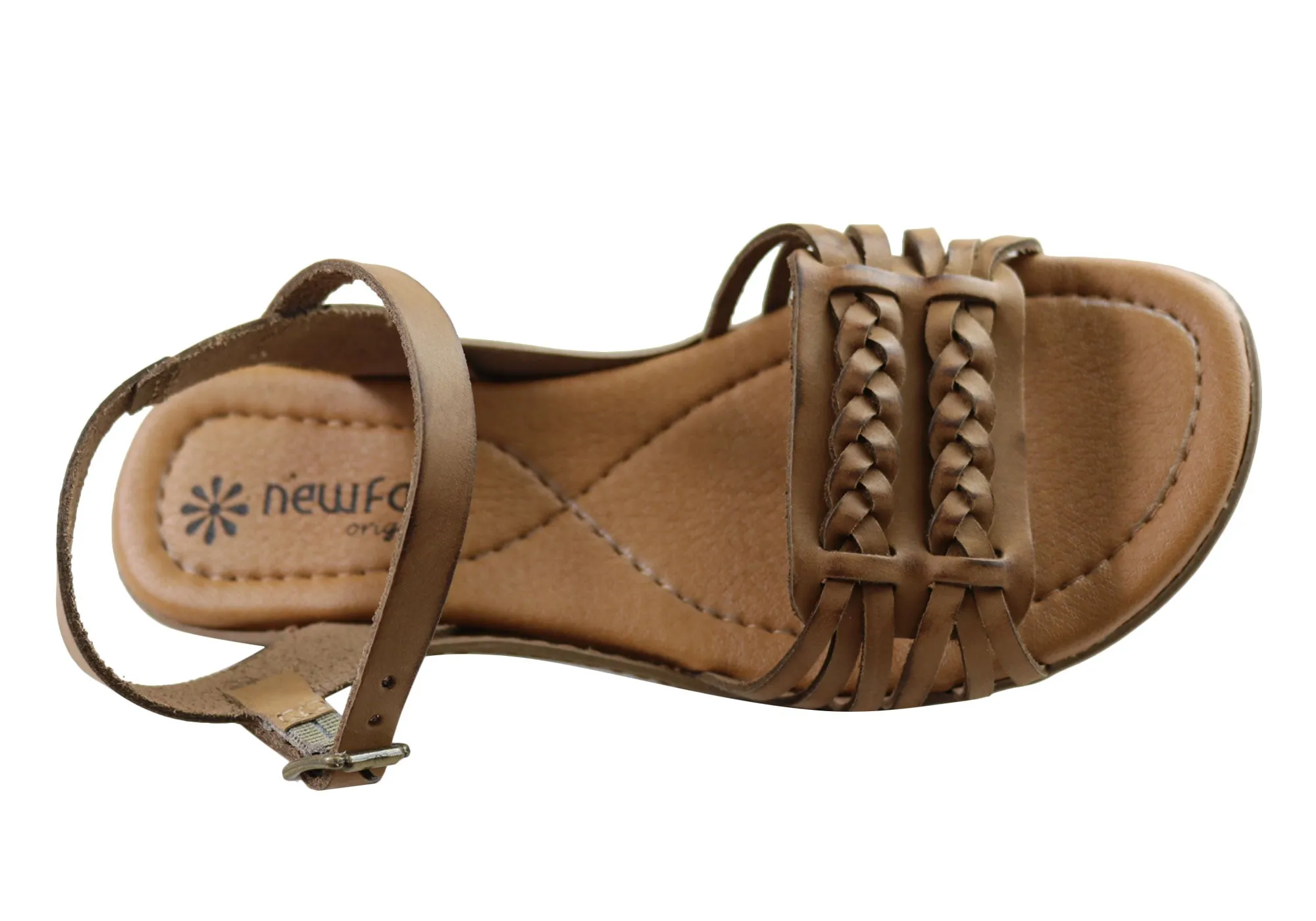 Neues Gesicht Milena Damen Bequeme Ledersandalen Hergestellt in Brasilien New Face Schuhe