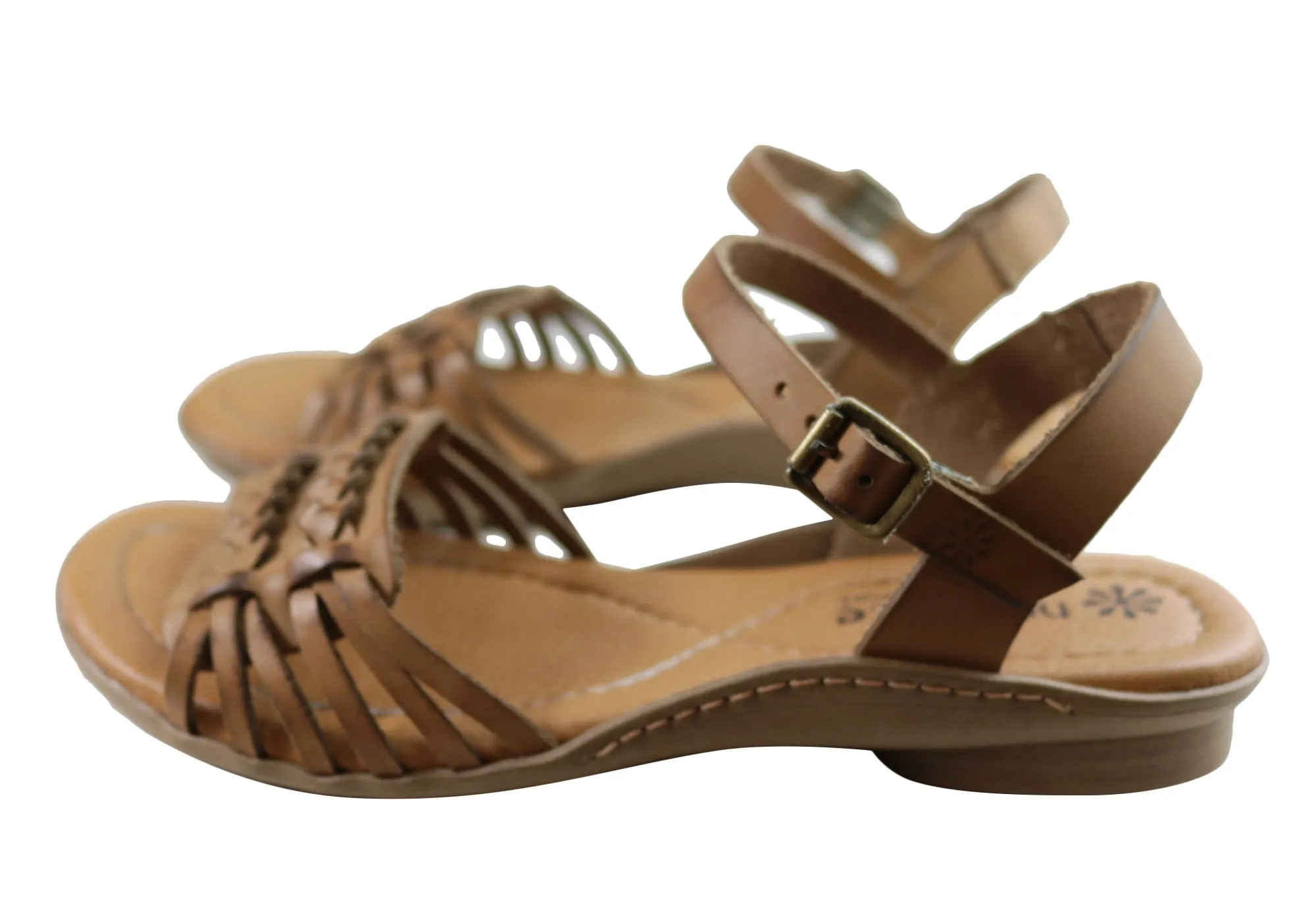 Neues Gesicht Milena Damen Bequeme Ledersandalen Hergestellt in Brasilien New Face Schuhe