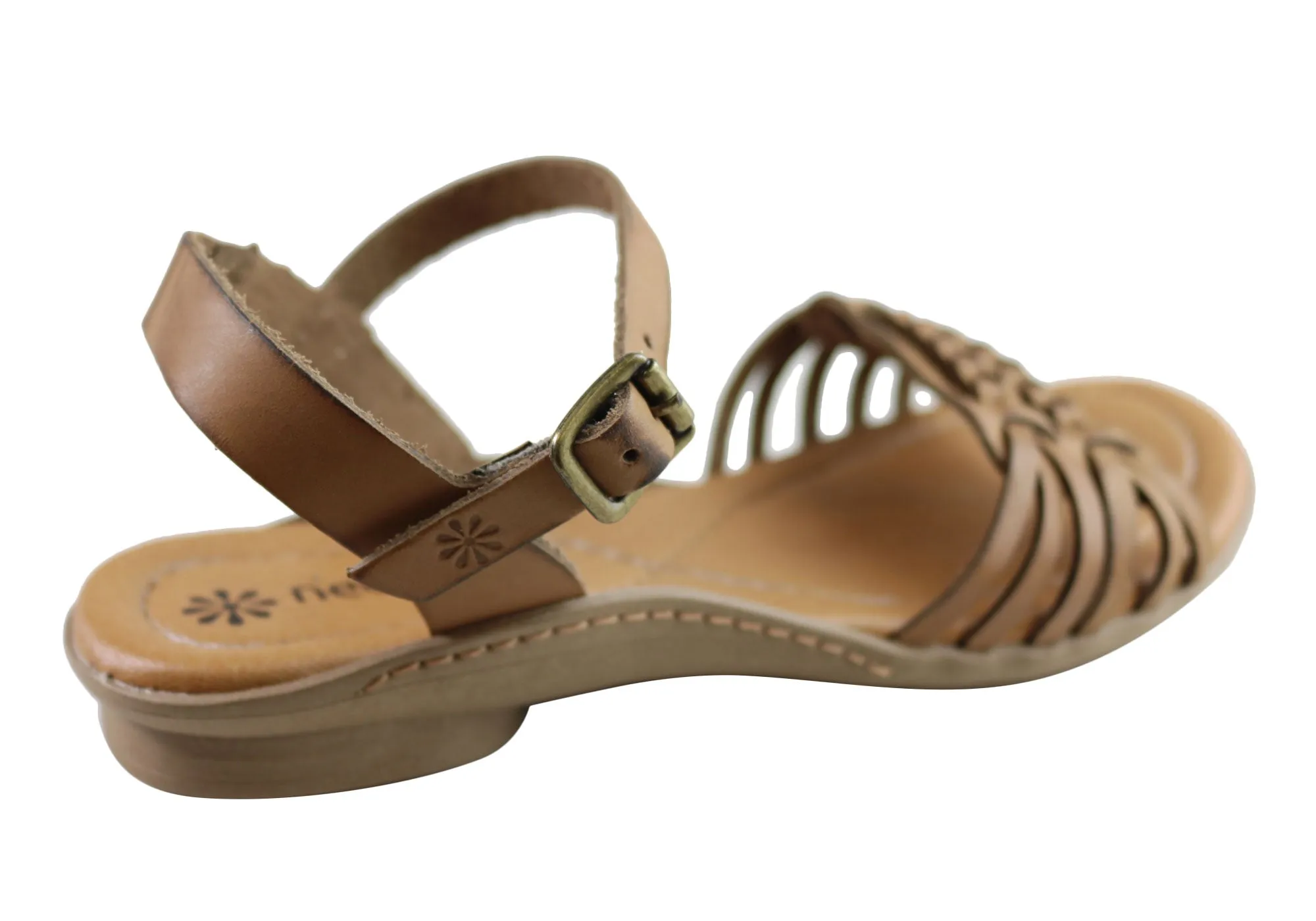 Neues Gesicht Milena Damen Bequeme Ledersandalen Hergestellt in Brasilien New Face Schuhe