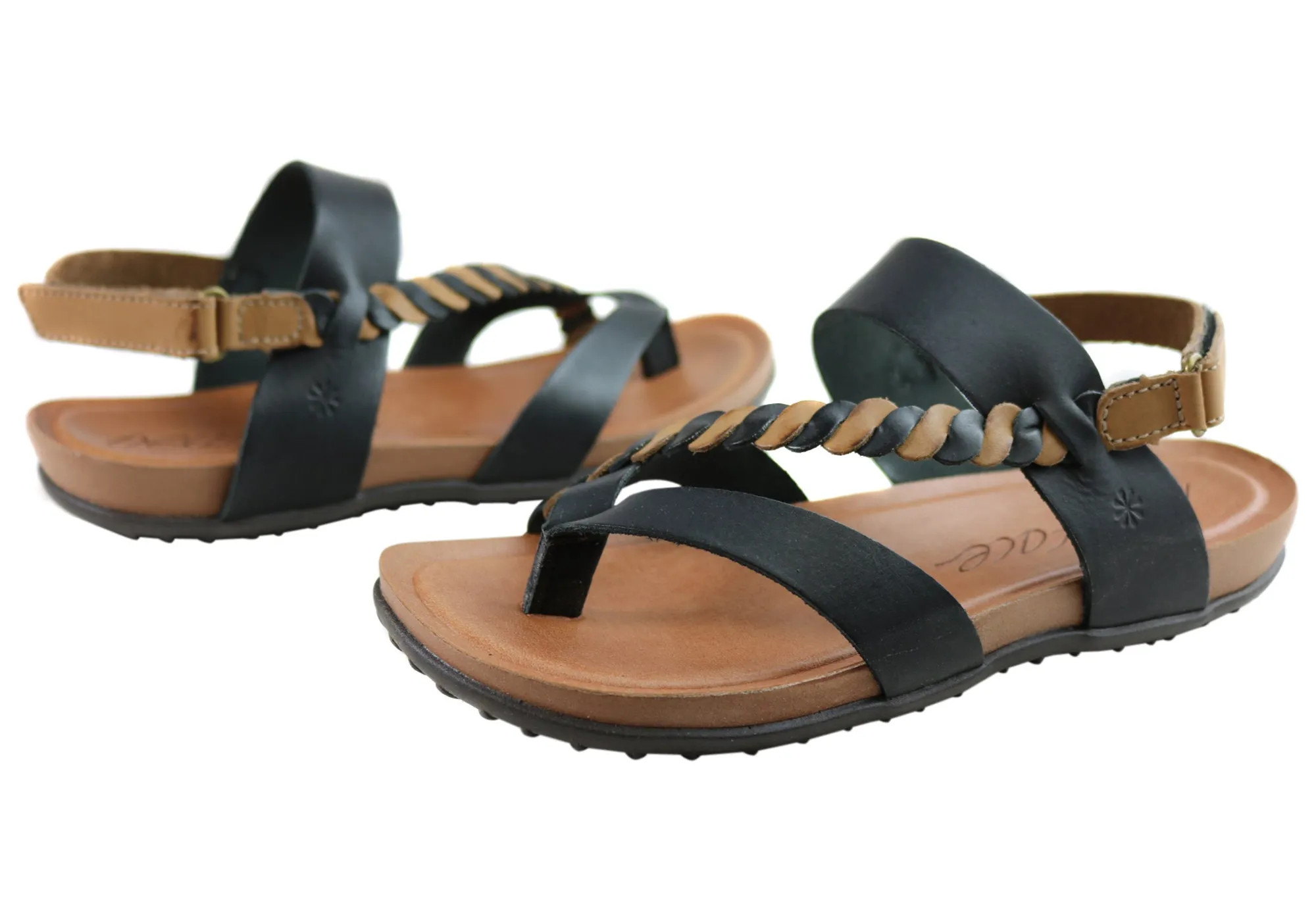 New Face Retreat Damen Bequeme Ledersandalen Hergestellt In Brasilien New Face Schuhe
