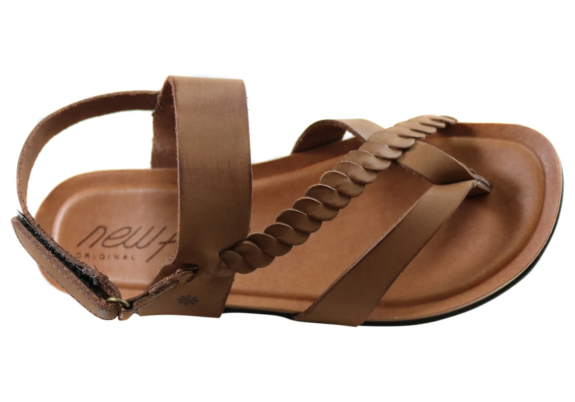 New Face Retreat Damen Bequeme Ledersandalen Hergestellt In Brasilien New Face Schuhe