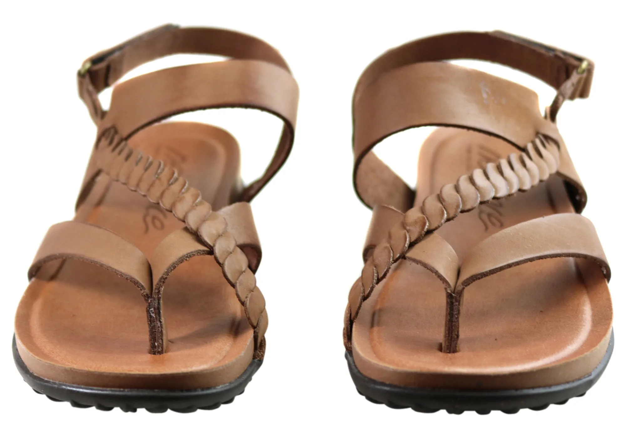 New Face Retreat Damen Bequeme Ledersandalen Hergestellt In Brasilien New Face Schuhe