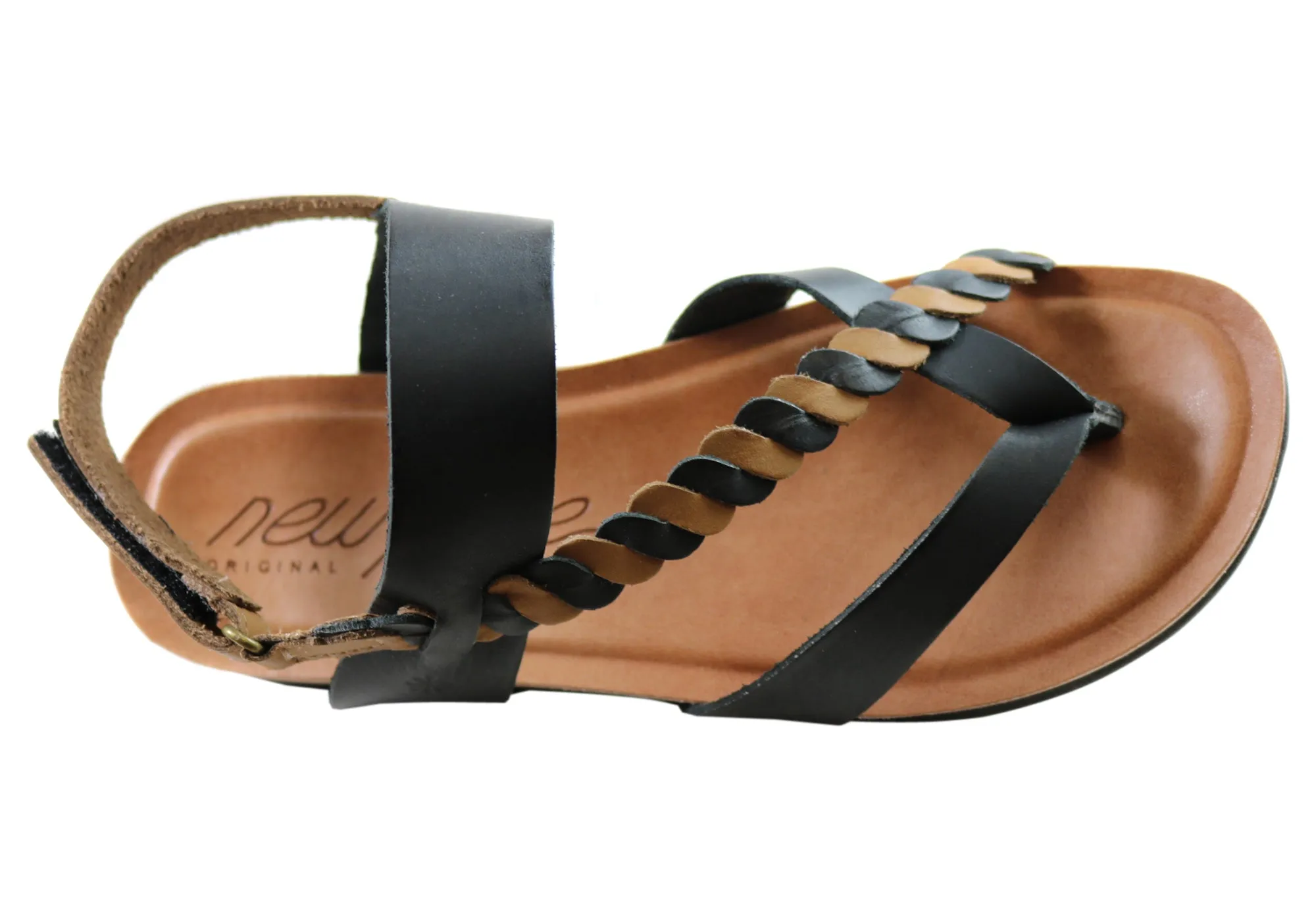 New Face Retreat Damen Bequeme Ledersandalen Hergestellt In Brasilien New Face Schuhe