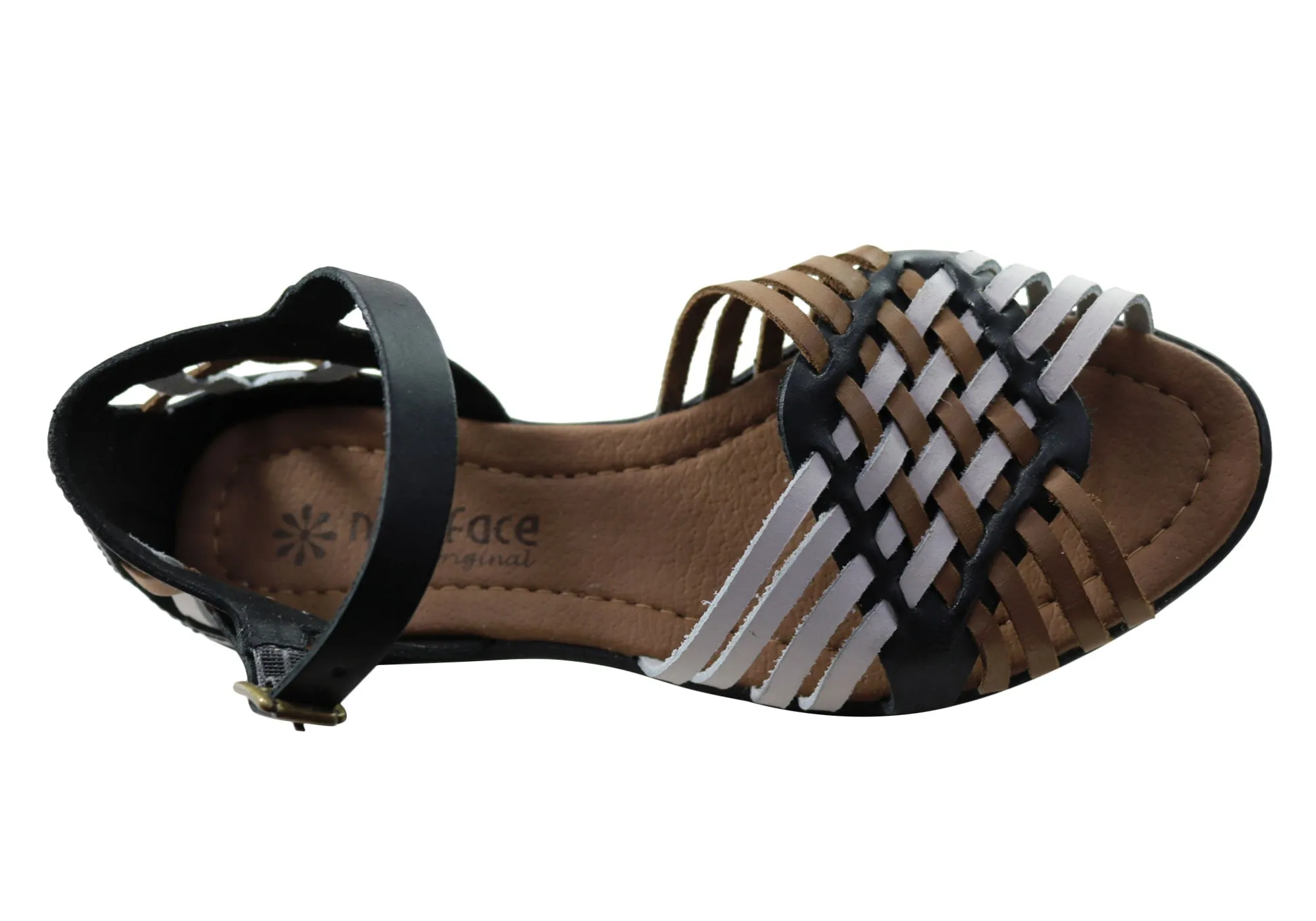 Neues Gesicht Tamara Damen Bequeme Ledersandalen Hergestellt in Brasilien New Face Schuhe