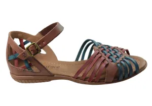 Neues Gesicht Tamara Damen Bequeme Ledersandalen Hergestellt in Brasilien New Face Schuhe