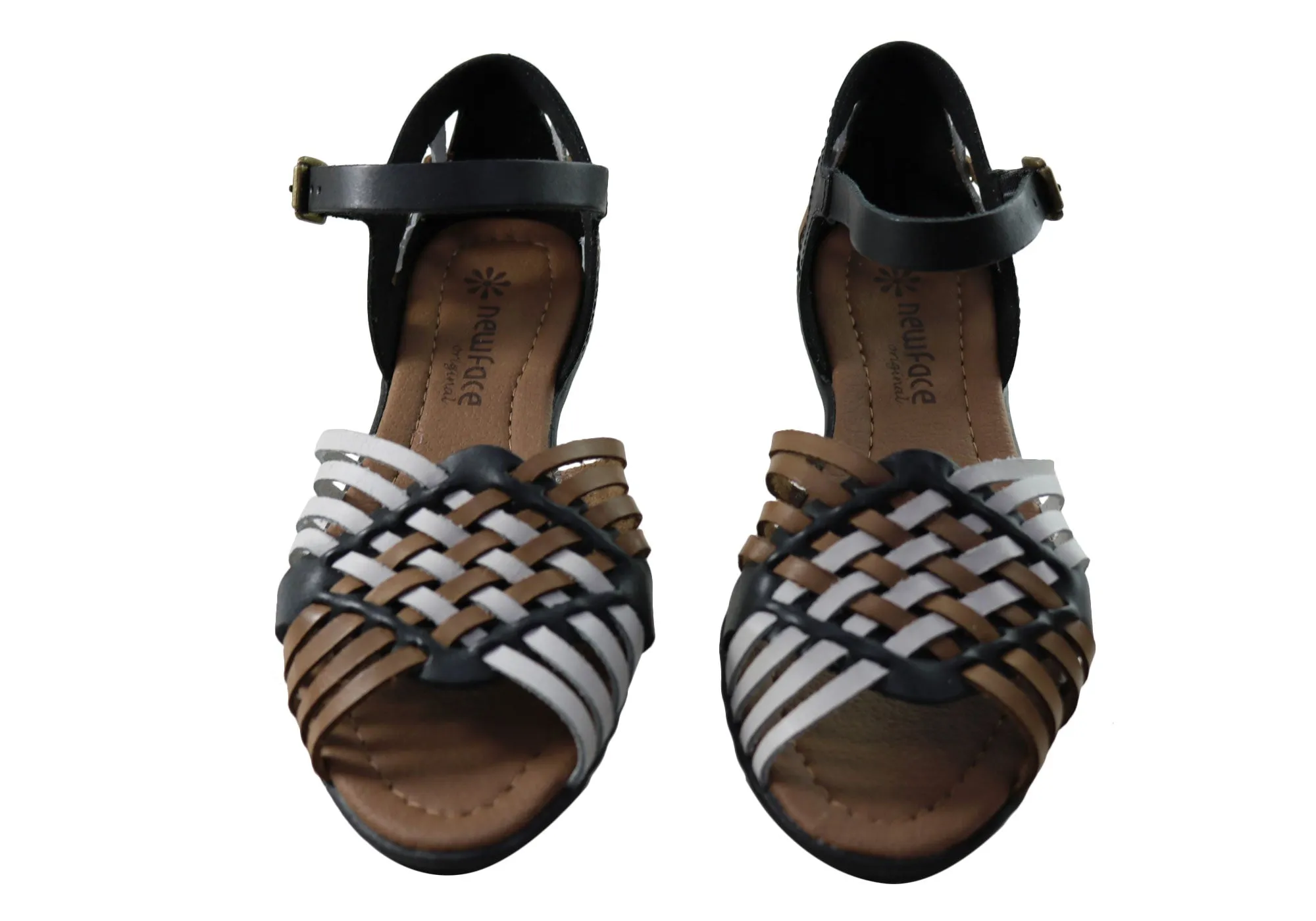 Neues Gesicht Tamara Damen Bequeme Ledersandalen Hergestellt in Brasilien New Face Schuhe