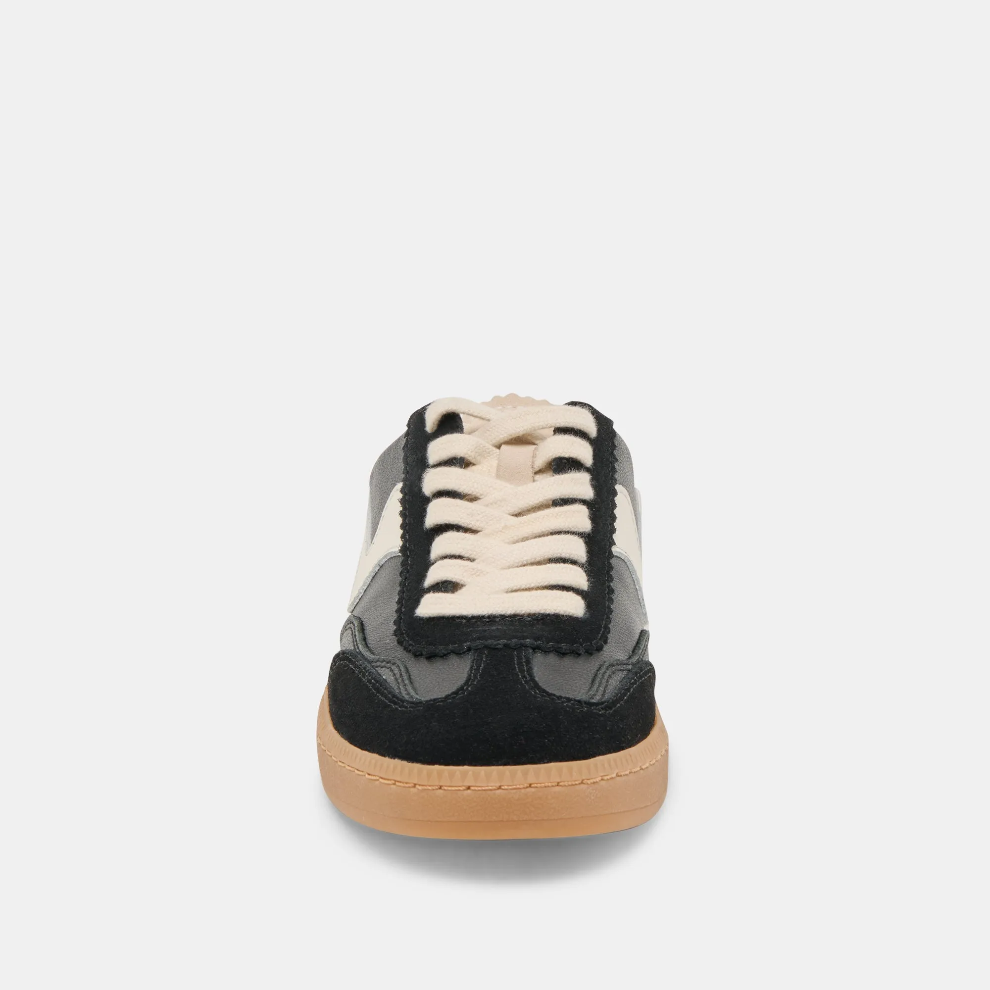 HINWEIS SLIDE SNEAKERS SCHWARZ WILDLEDER