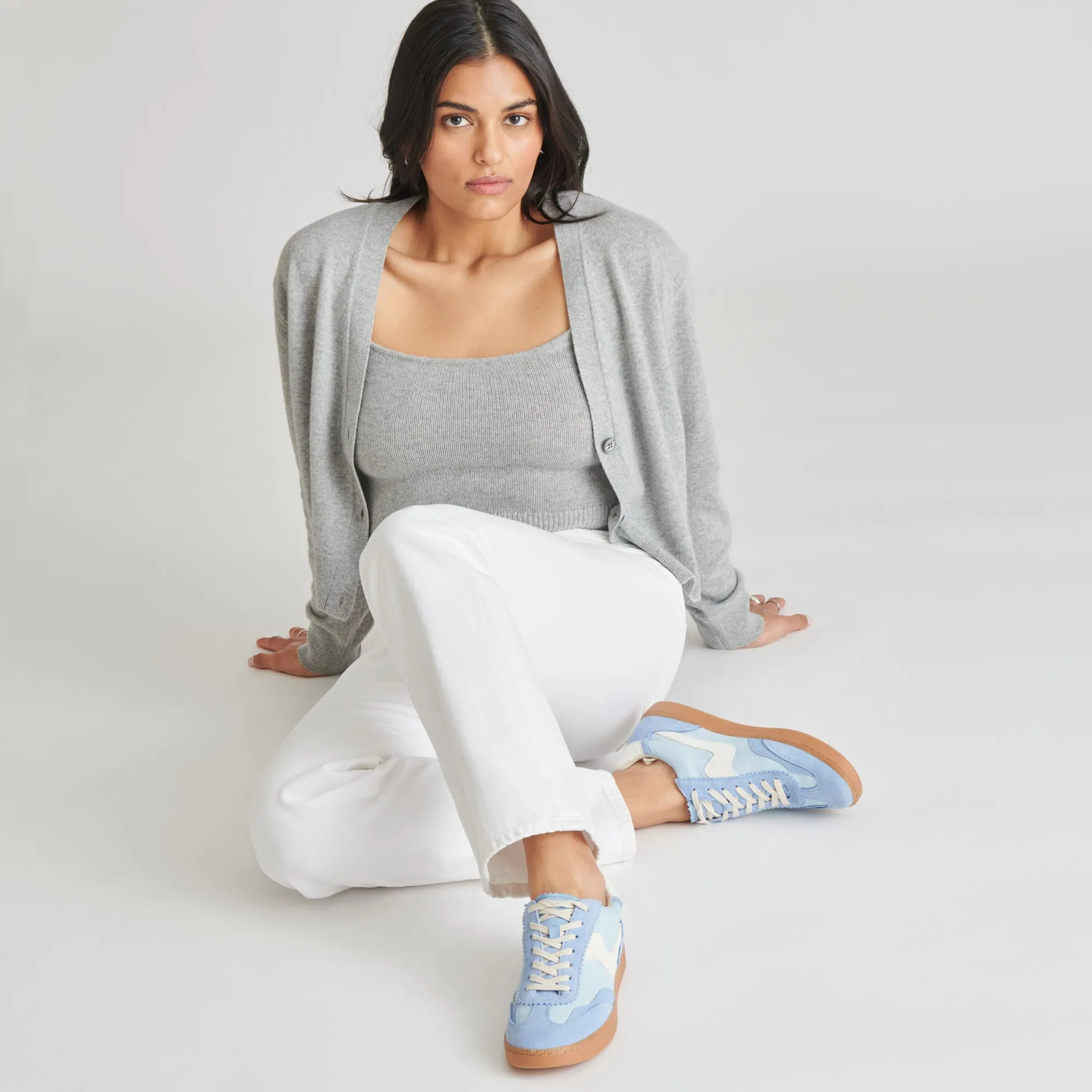 HINWEIS SNEAKERS BLAU WILDLEDER