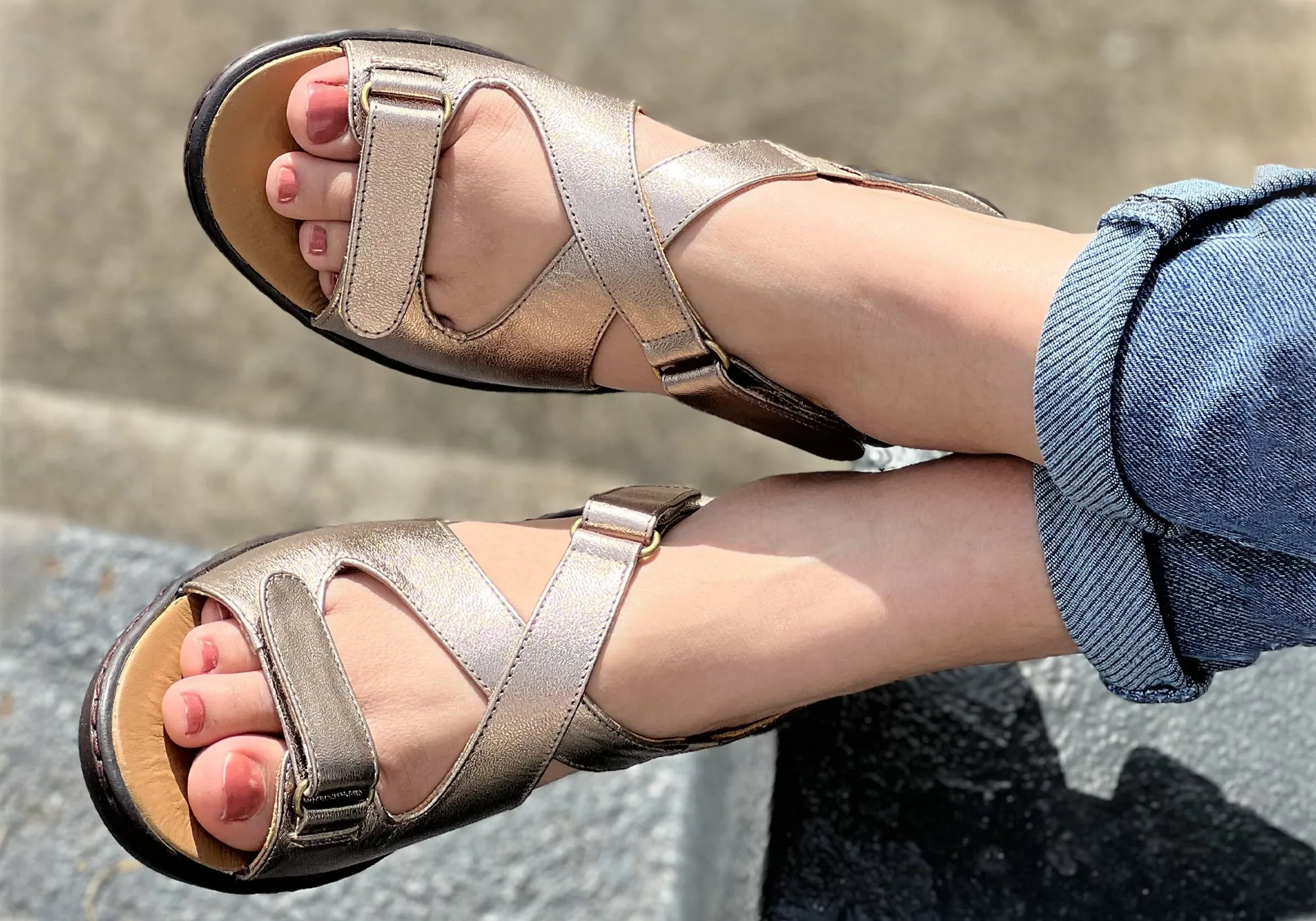 Opananken Donna Damen Bequeme Brasilianische Ledersandalen Opananken Schuhe