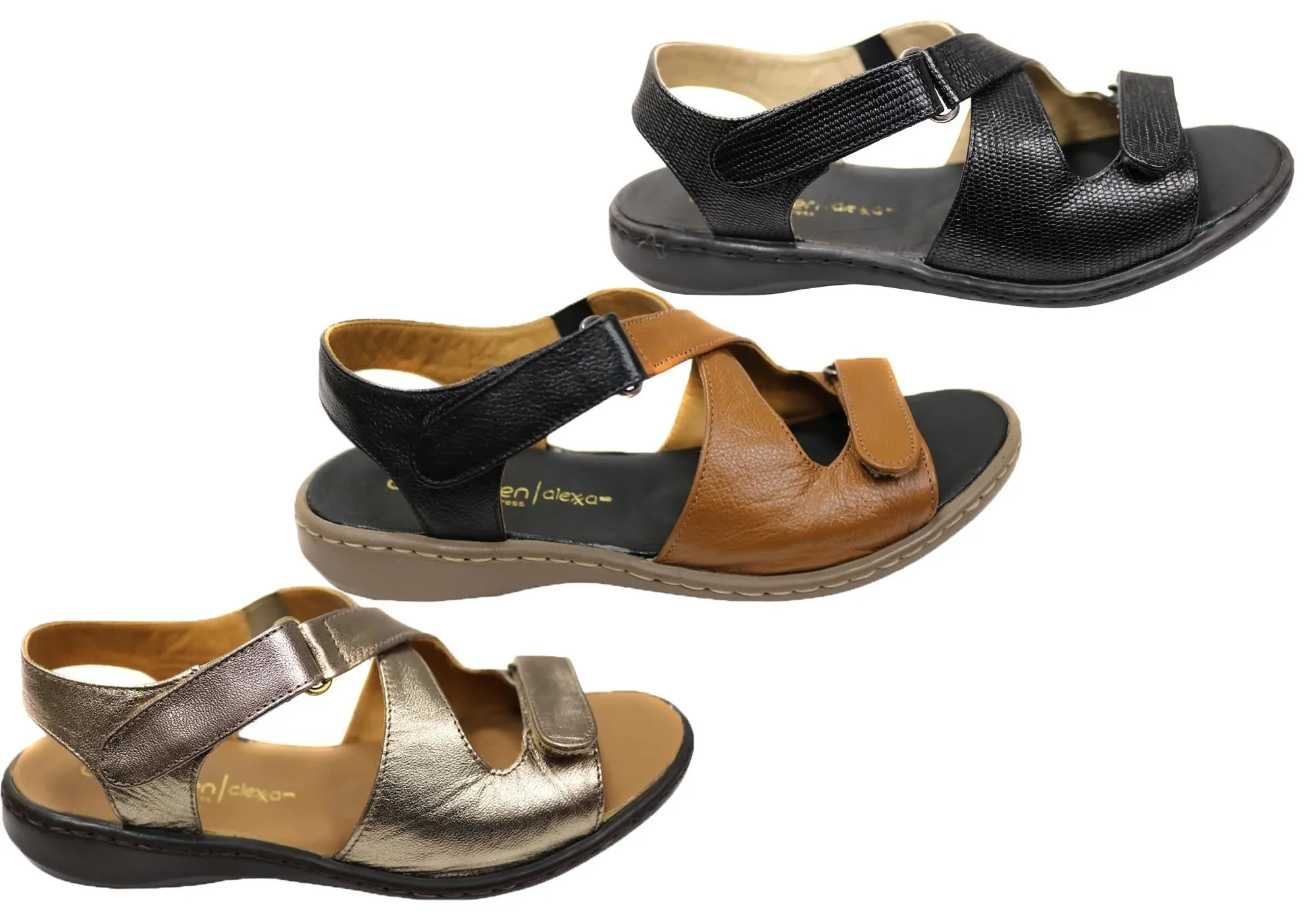 Opananken Donna Damen Bequeme Brasilianische Ledersandalen Opananken Schuhe