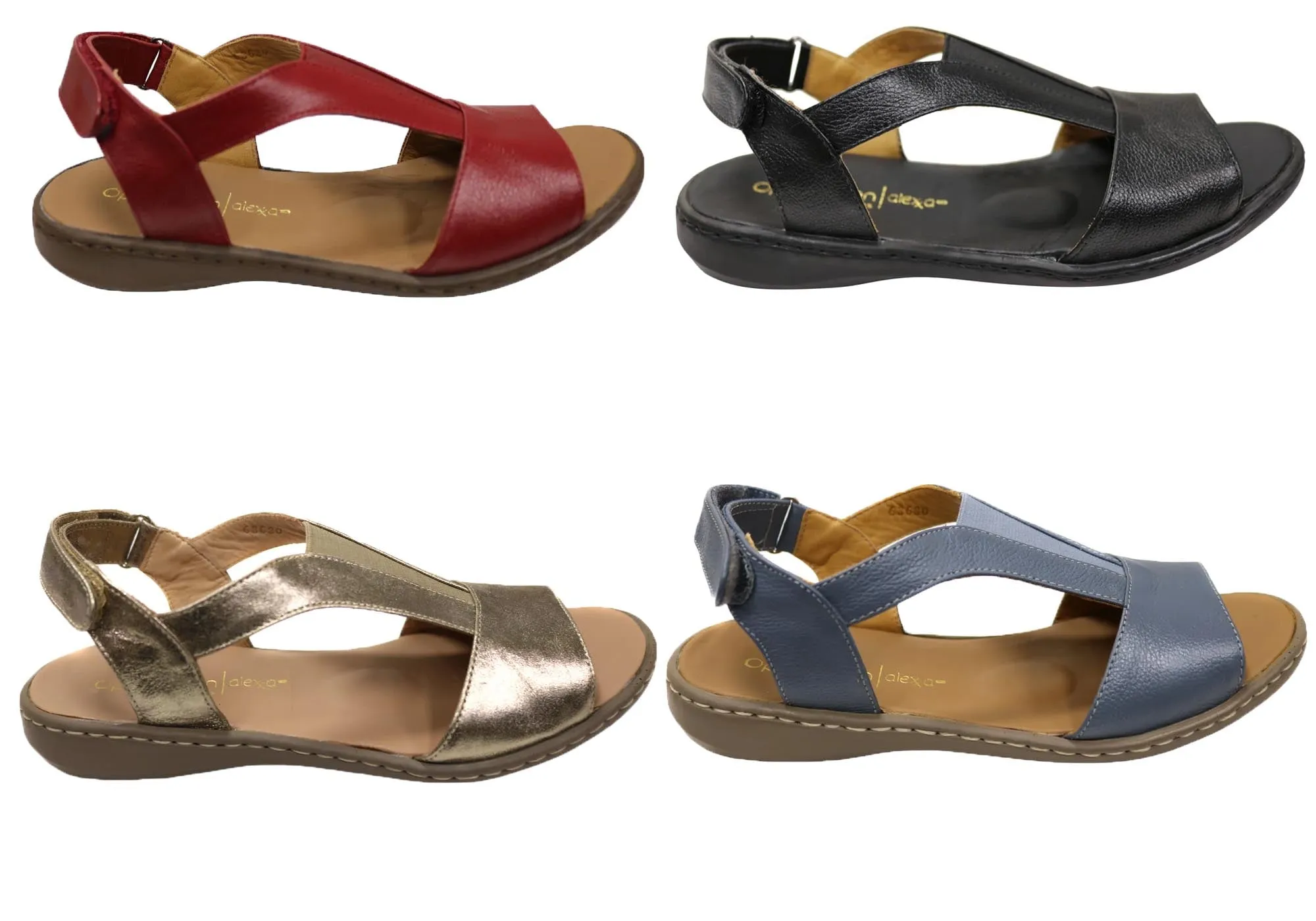 Opananken Elva Damen Bequeme Brasilianische Ledersandalen Opananken Schuhe