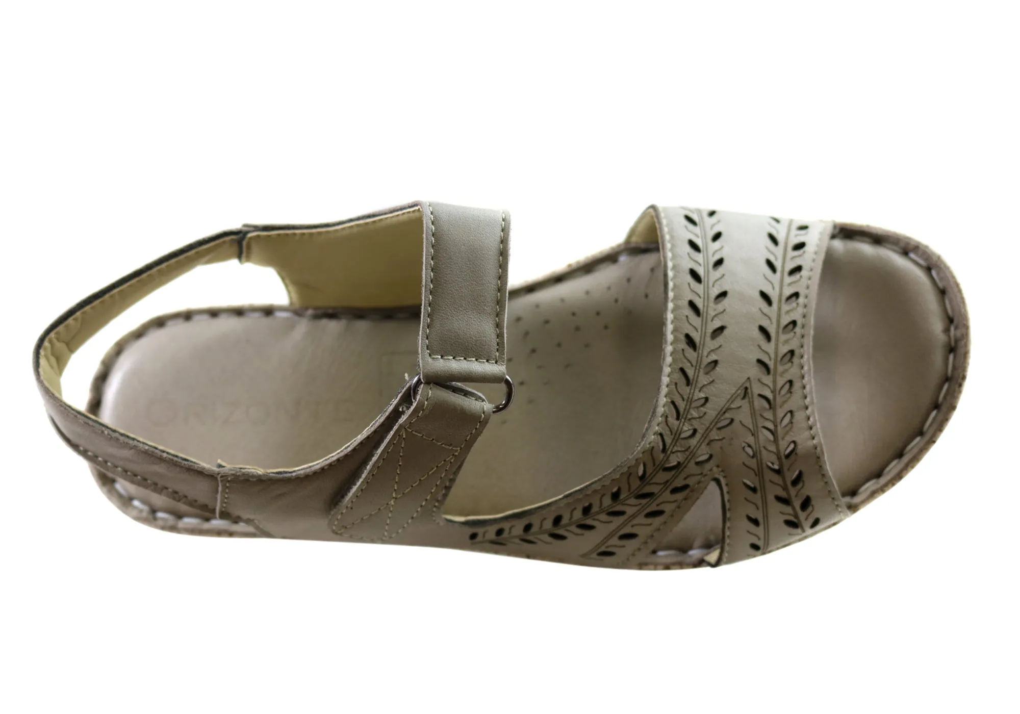 Orizonte Blanche Damen Europäische Bequeme Ledersandalen Orizonte Schuhe