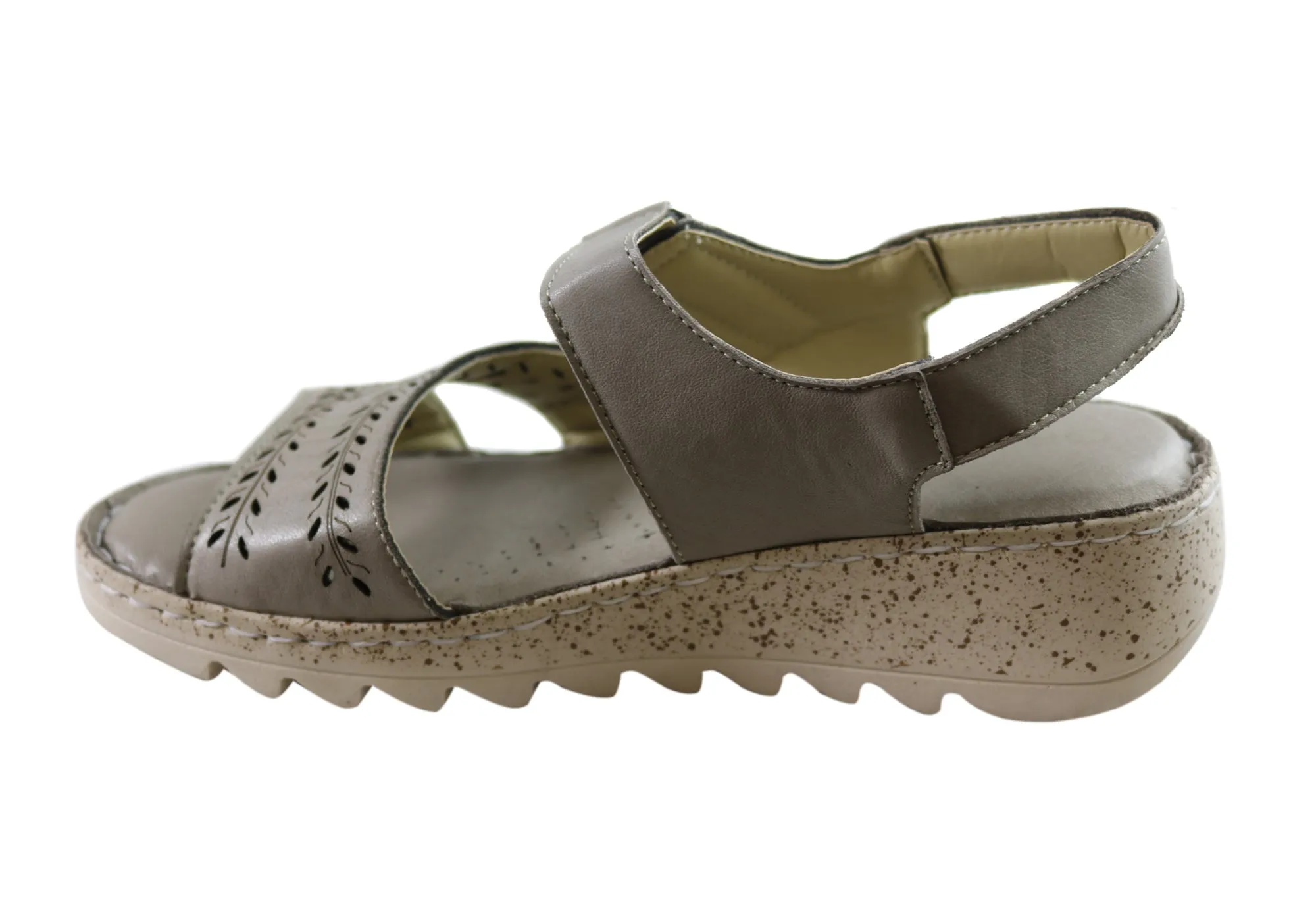 Orizonte Blanche Damen Europäische Bequeme Ledersandalen Orizonte Schuhe