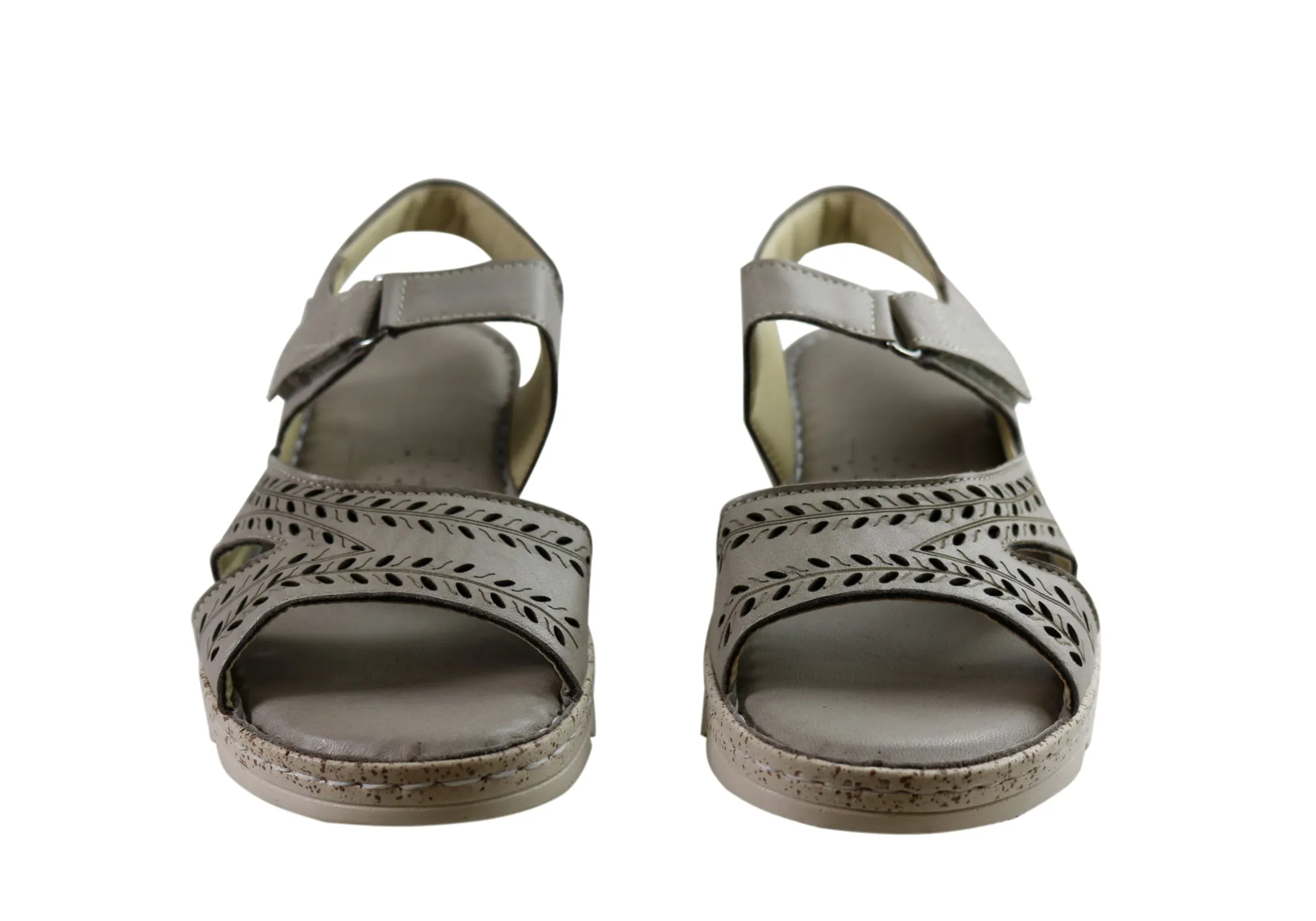 Orizonte Blanche Damen Europäische Bequeme Ledersandalen Orizonte Schuhe