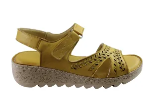 Orizonte Blanche Damen Europäische Bequeme Ledersandalen Orizonte Schuhe