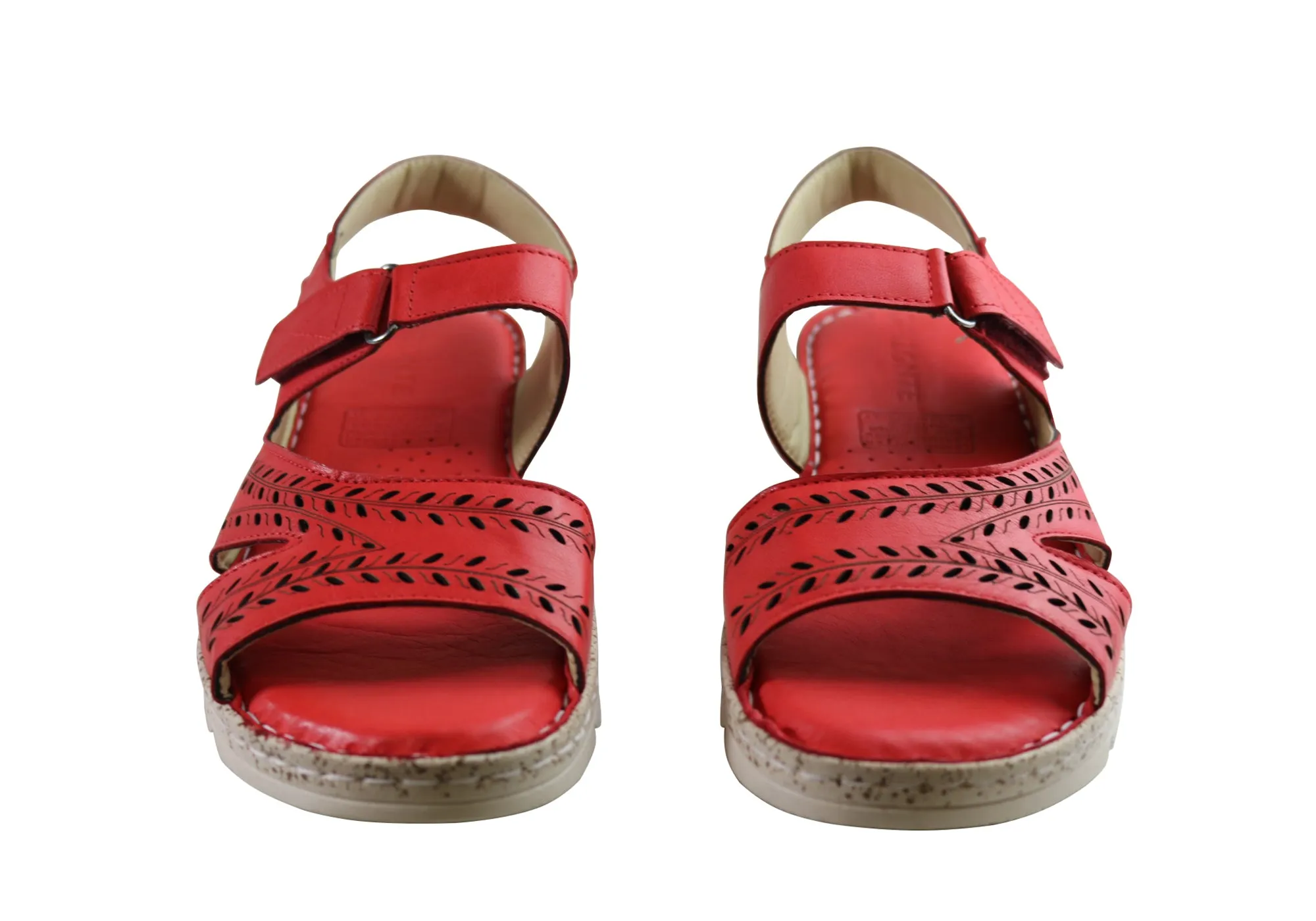 Orizonte Blanche Damen Europäische Bequeme Ledersandalen Orizonte Schuhe