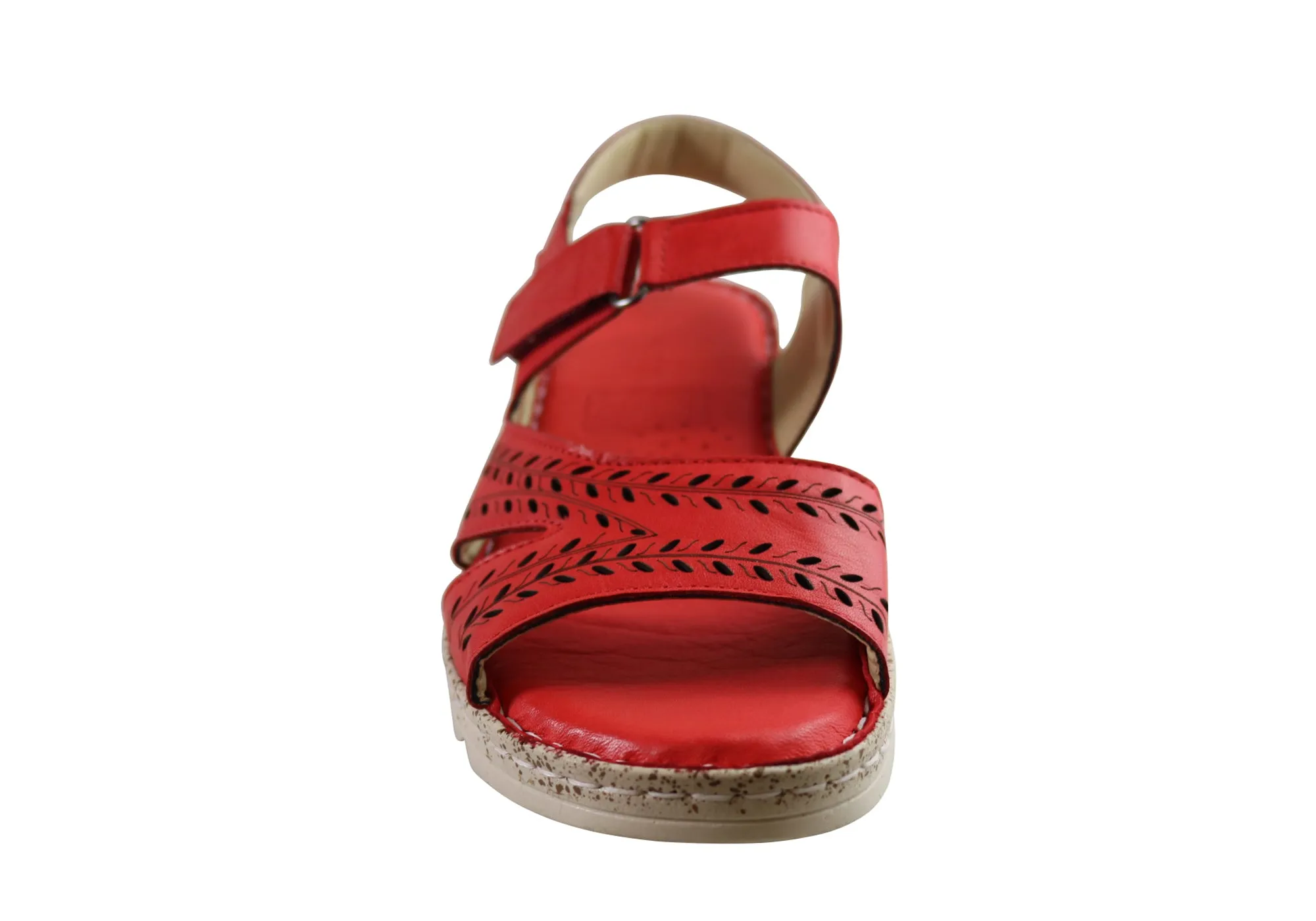 Orizonte Blanche Damen Europäische Bequeme Ledersandalen Orizonte Schuhe