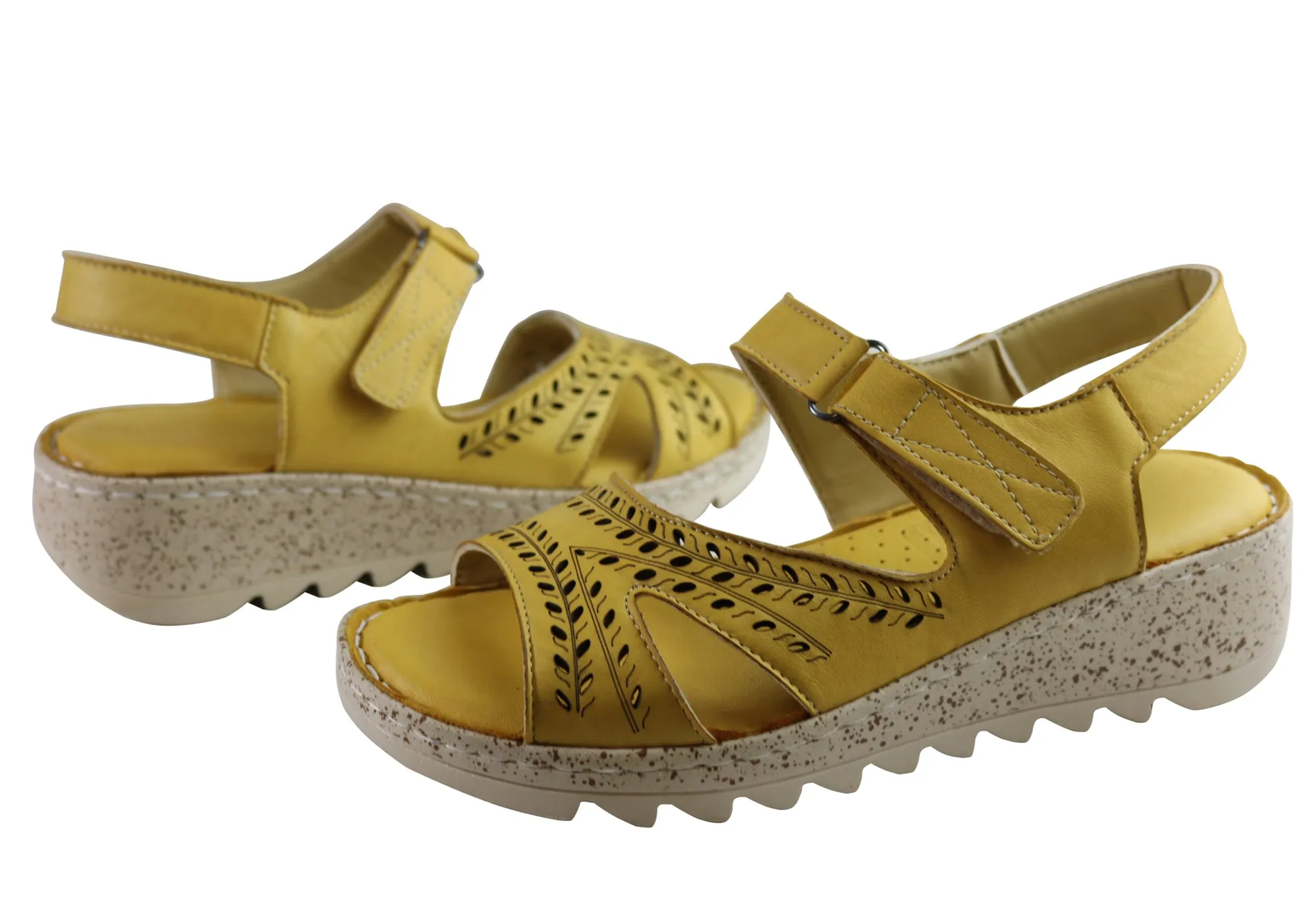 Orizonte Blanche Damen Europäische Bequeme Ledersandalen Orizonte Schuhe