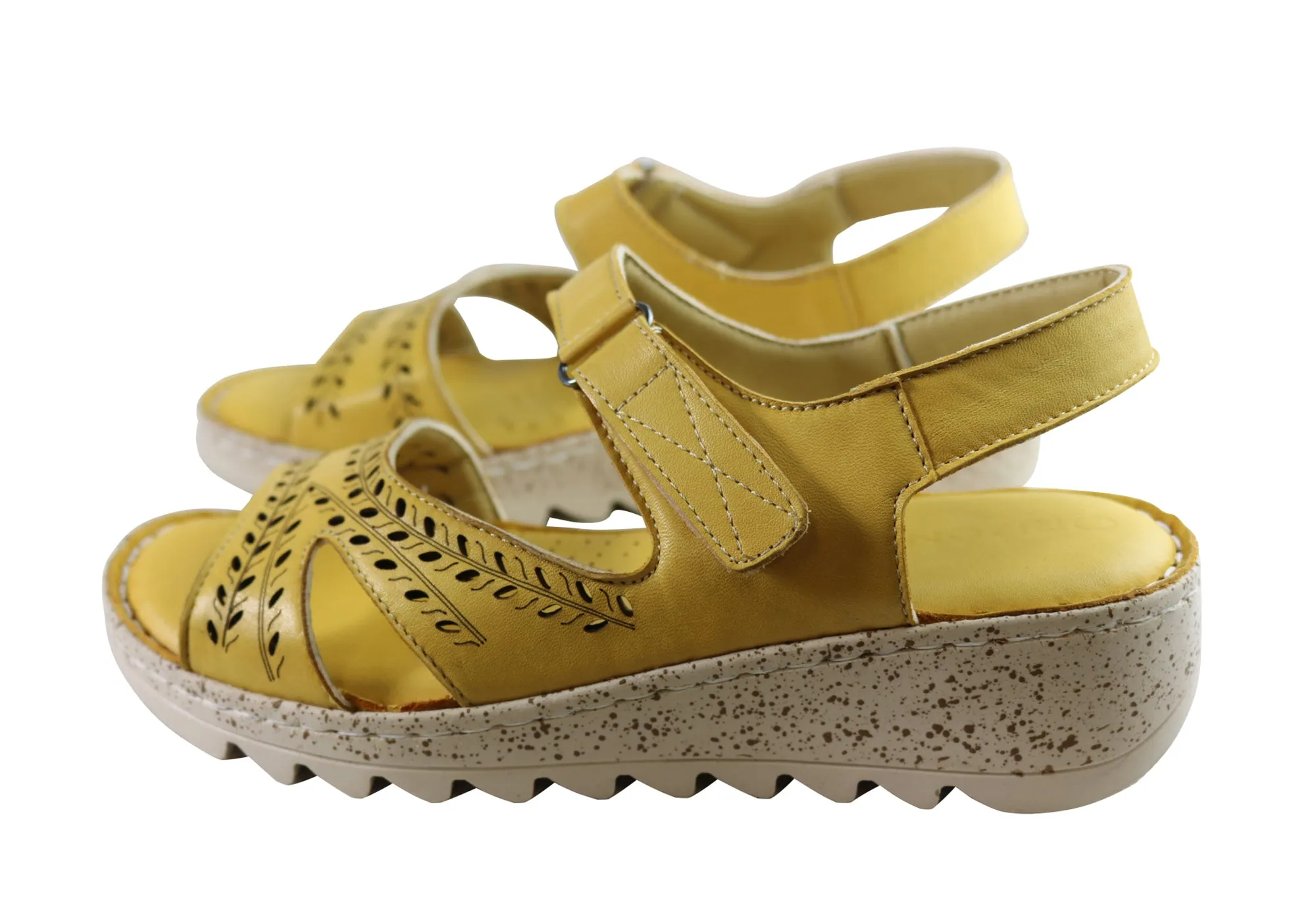 Orizonte Blanche Damen Europäische Bequeme Ledersandalen Orizonte Schuhe
