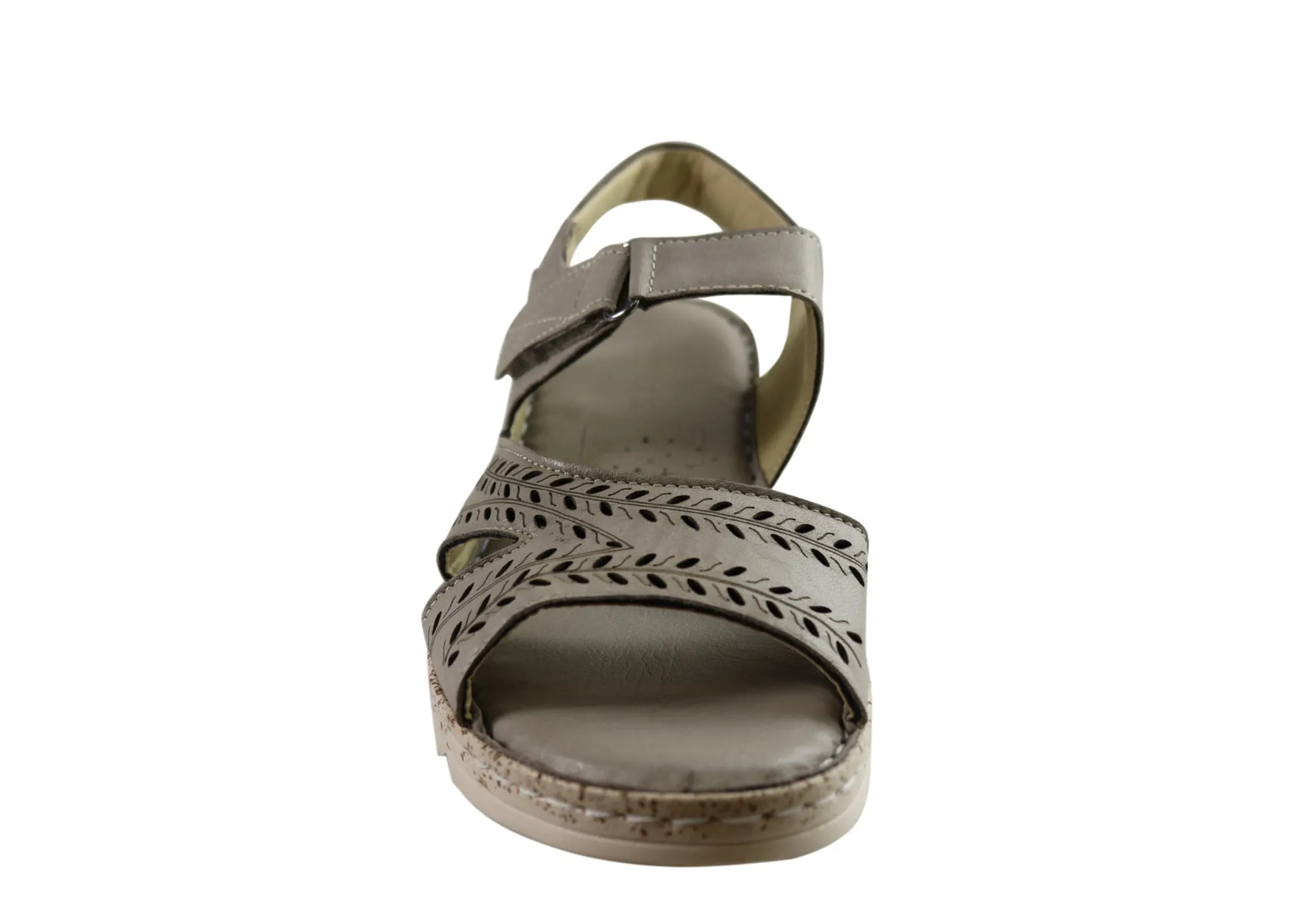 Orizonte Blanche Damen Europäische Bequeme Ledersandalen Orizonte Schuhe