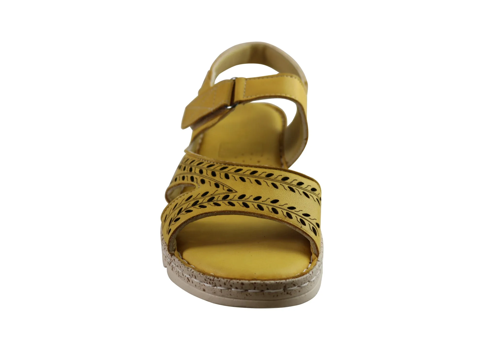 Orizonte Blanche Damen Europäische Bequeme Ledersandalen Orizonte Schuhe
