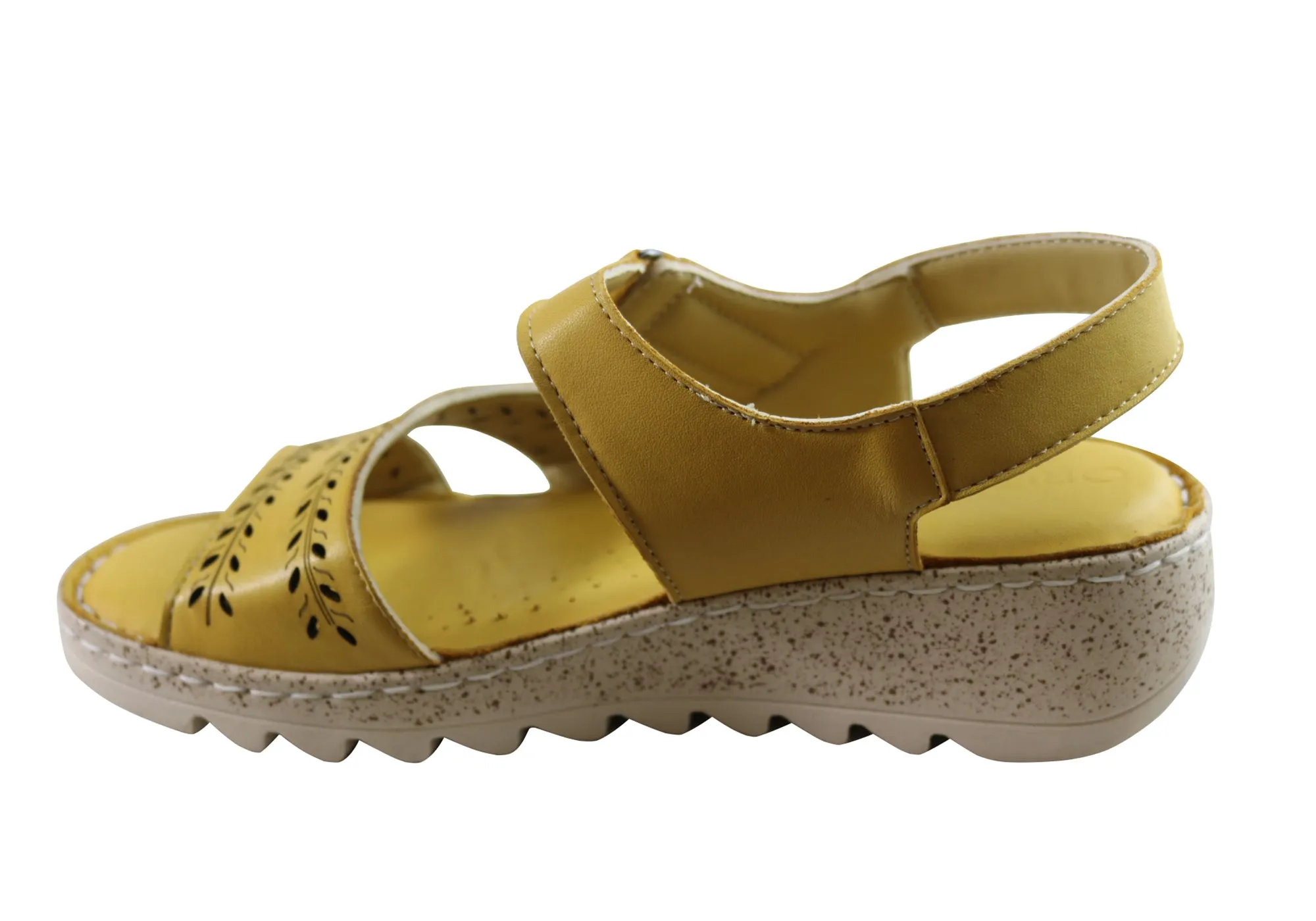 Orizonte Blanche Damen Europäische Bequeme Ledersandalen Orizonte Schuhe