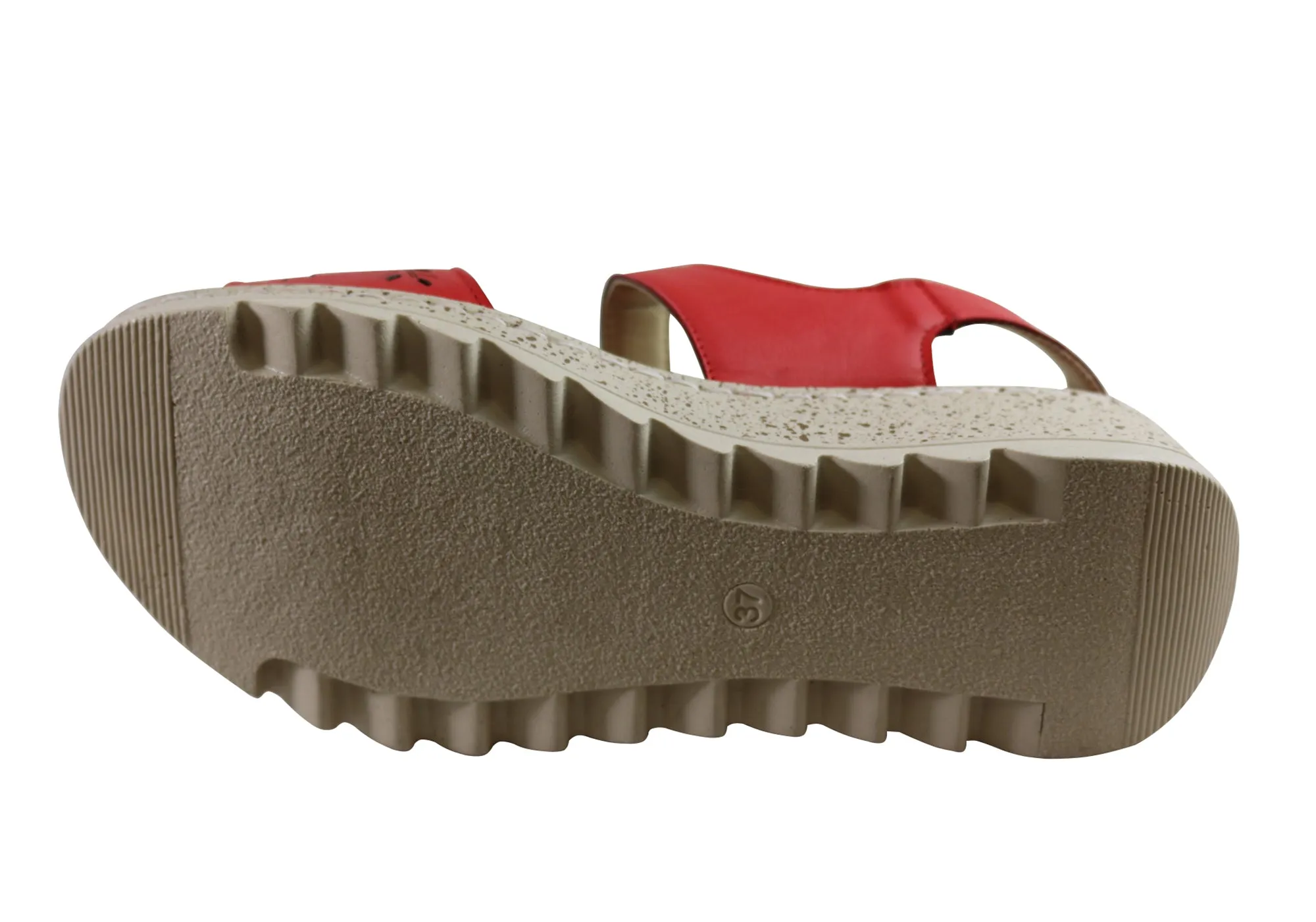 Orizonte Blanche Damen Europäische Bequeme Ledersandalen Orizonte Schuhe