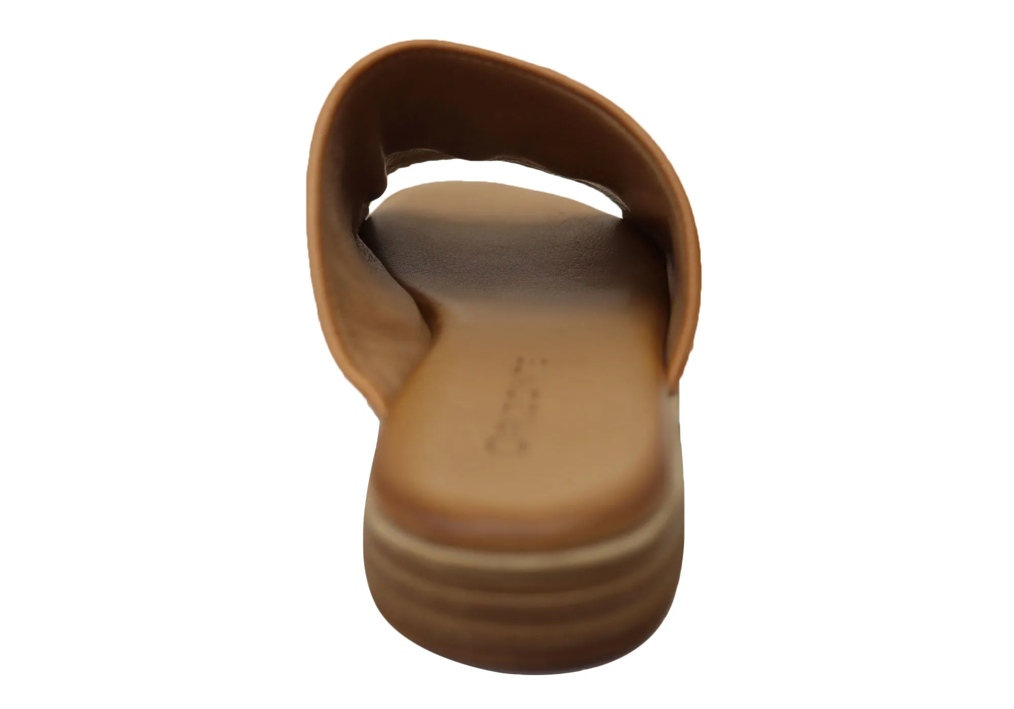 Orizonte Canberra Damen Europäische Leder Bequeme Slides Sandalen Orizonte Schuhe
