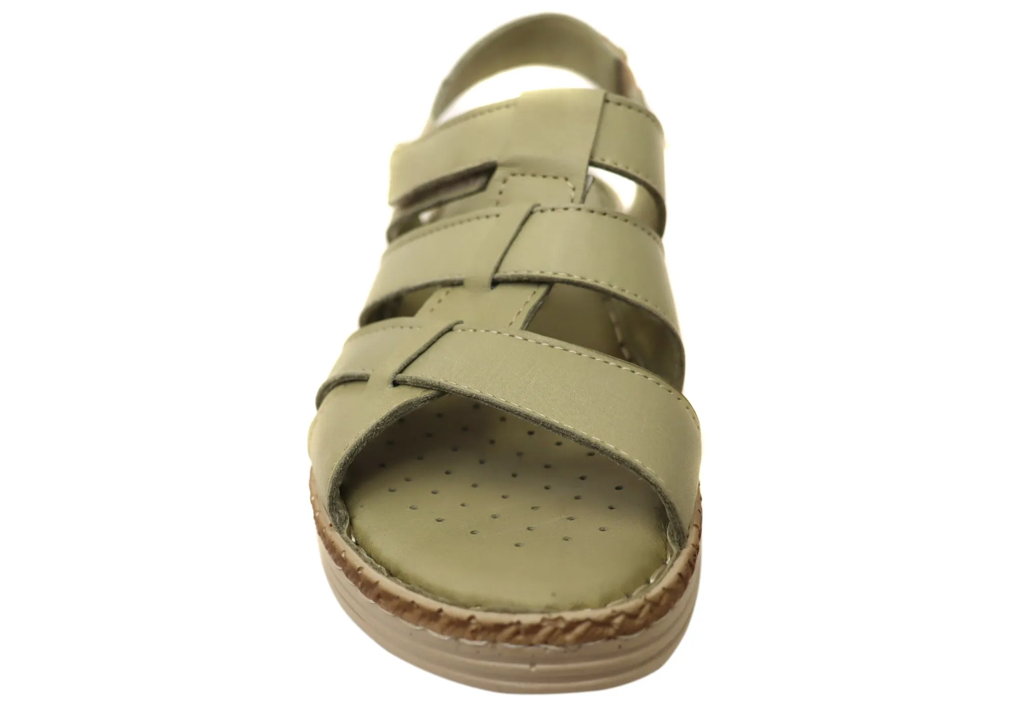 Orizonte Capraia Damen Europäische Bequeme Ledersandalen Orizonte Schuhe