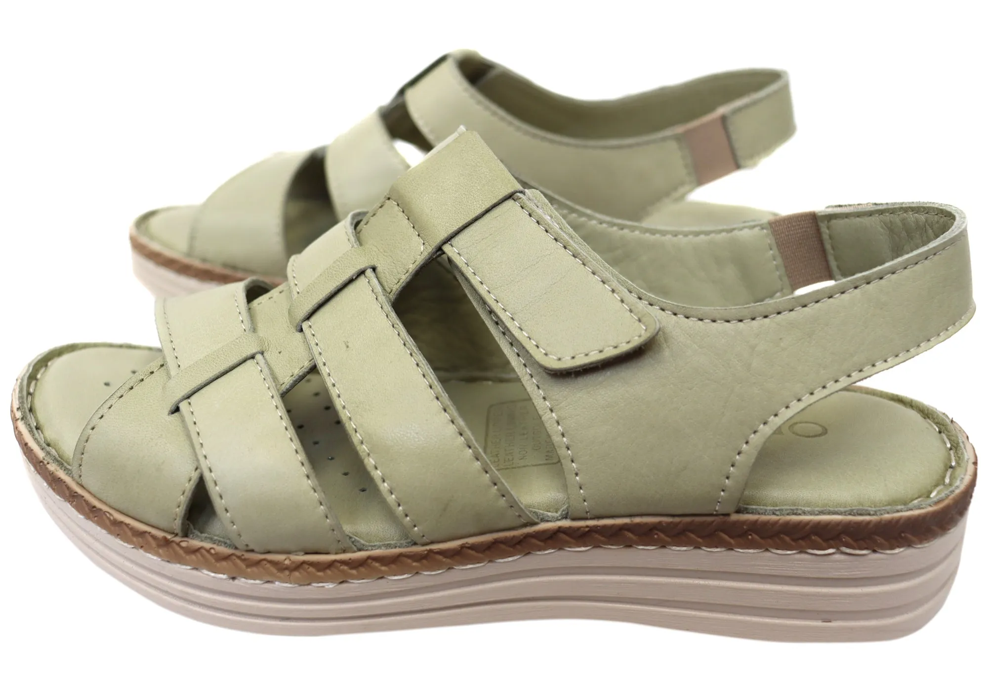 Orizonte Capraia Damen Europäische Bequeme Ledersandalen Orizonte Schuhe