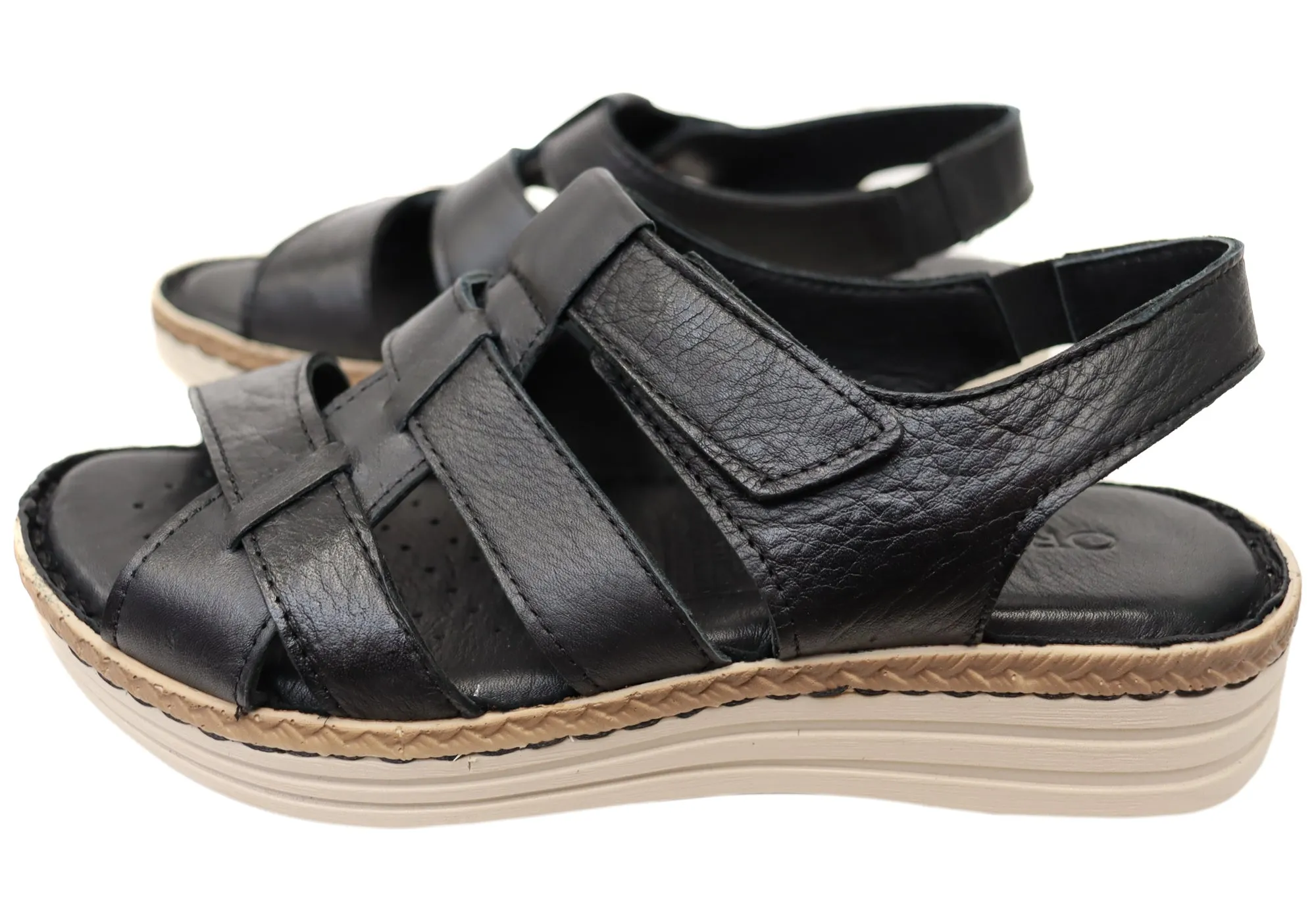 Orizonte Capraia Damen Europäische Bequeme Ledersandalen Orizonte Schuhe