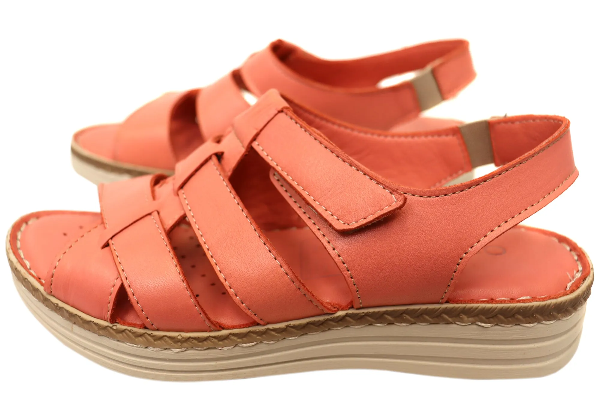 Orizonte Capraia Damen Europäische Bequeme Ledersandalen Orizonte Schuhe