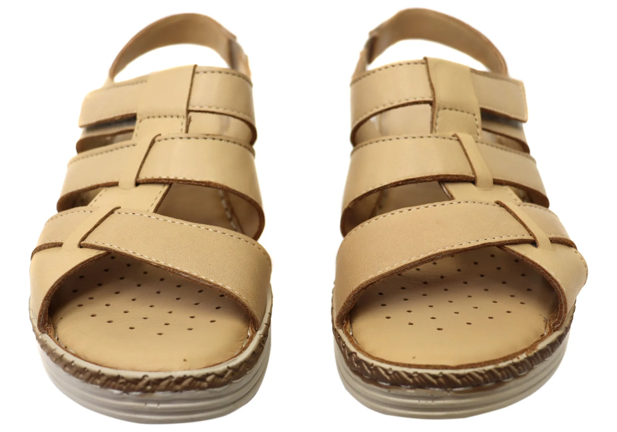 Orizonte Capraia Damen Europäische Bequeme Ledersandalen Orizonte Schuhe
