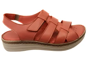 Orizonte Capraia Damen Europäische Bequeme Ledersandalen Orizonte Schuhe