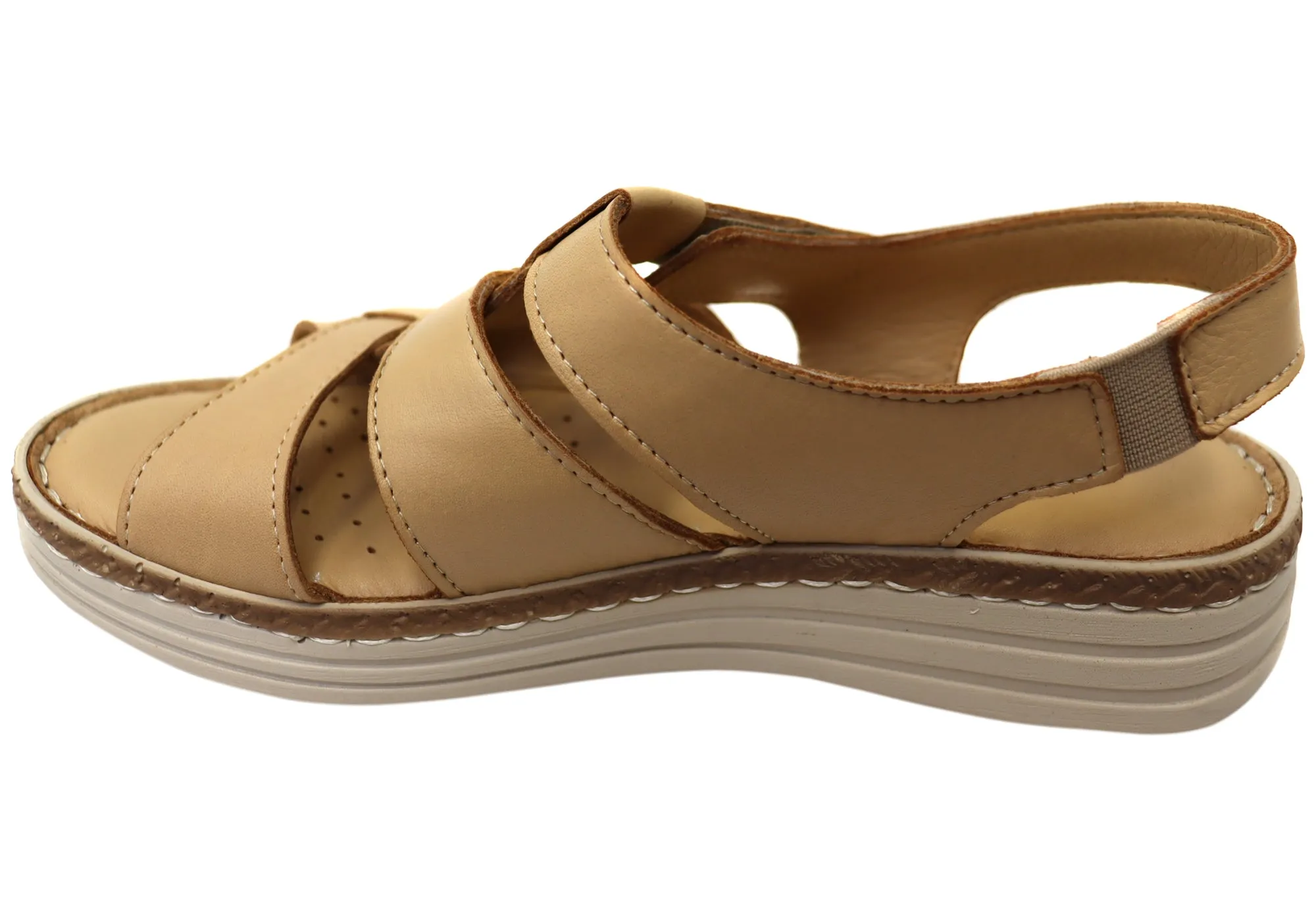 Orizonte Capraia Damen Europäische Bequeme Ledersandalen Orizonte Schuhe
