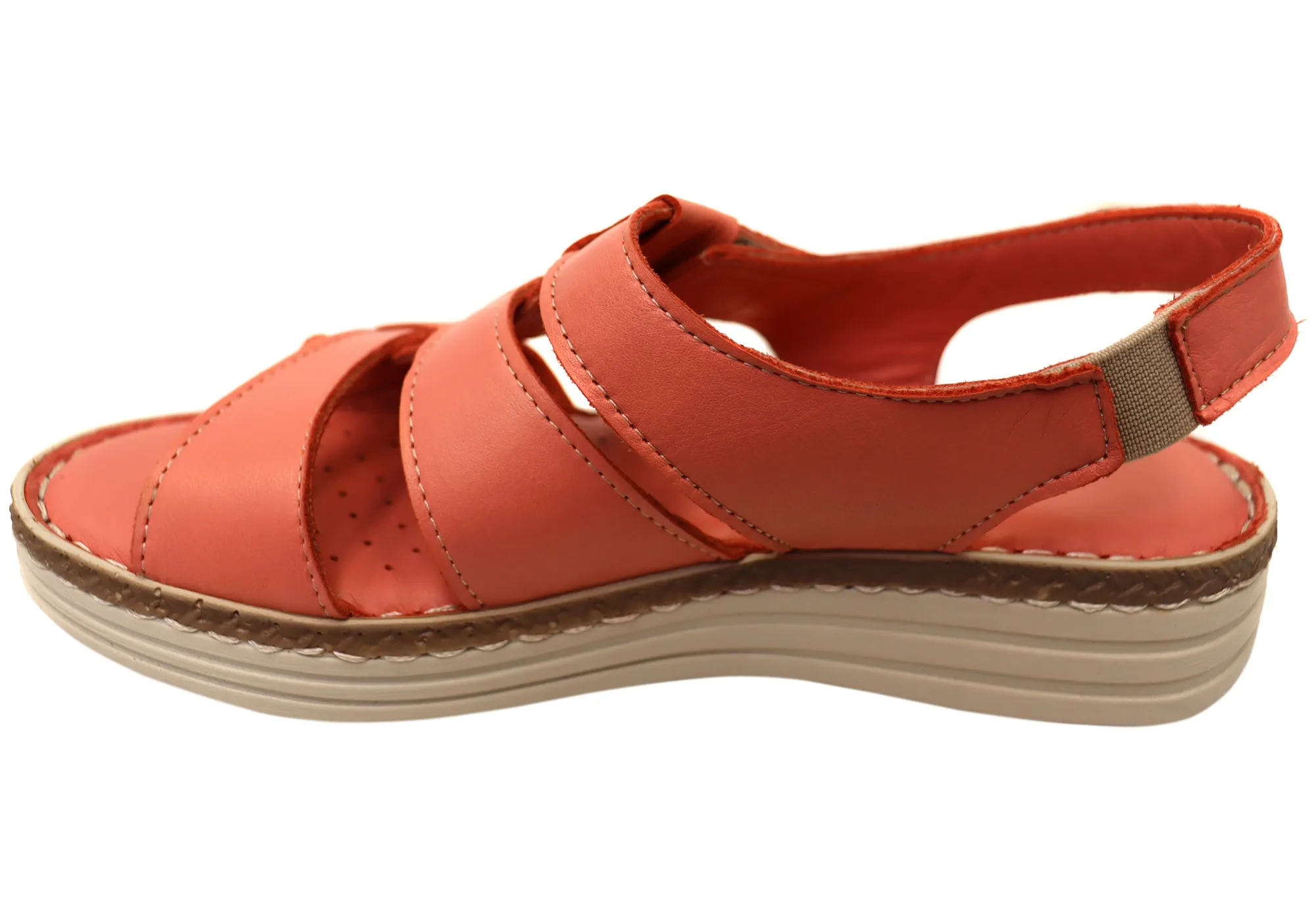 Orizonte Capraia Damen Europäische Bequeme Ledersandalen Orizonte Schuhe