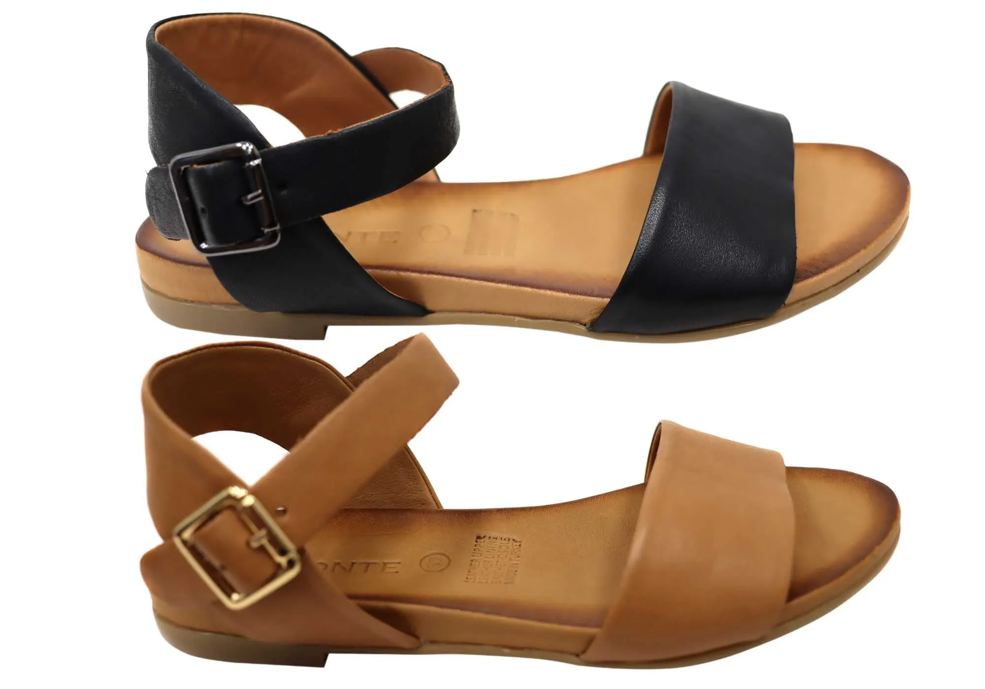 Orizonte Eclipse Damen Bequeme Europäische Ledersandalen Orizonte Schuhe