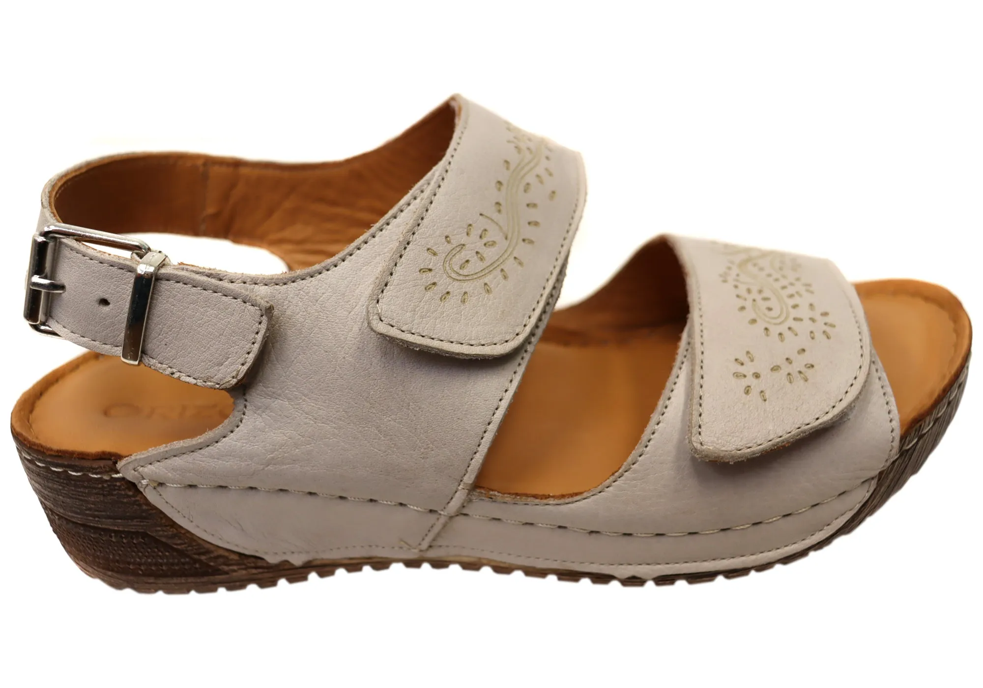 Orizonte Myorka Damen Europäische Bequeme Ledersandalen Orizonte Schuhe