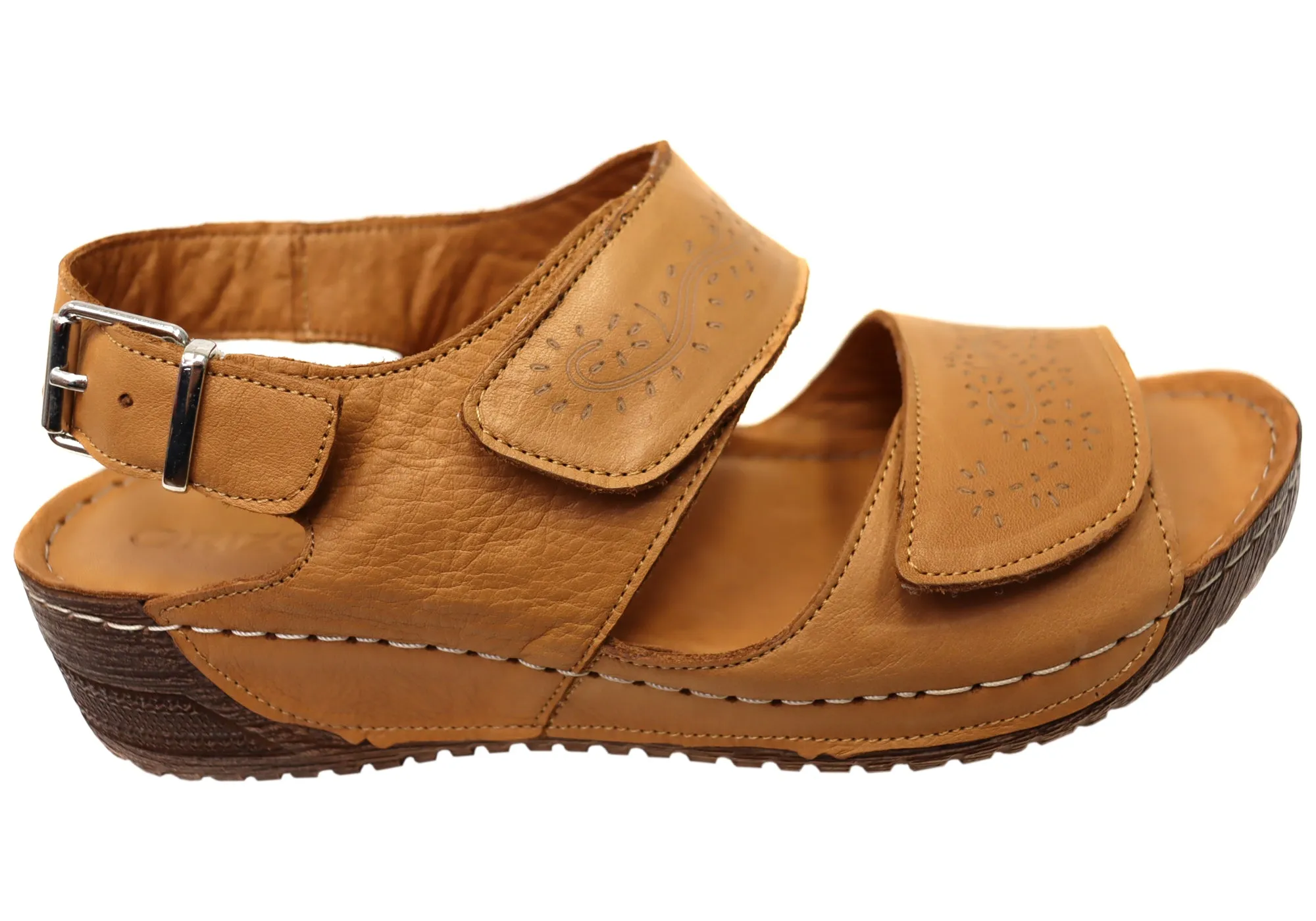 Orizonte Myorka Damen Europäische Bequeme Ledersandalen Orizonte Schuhe