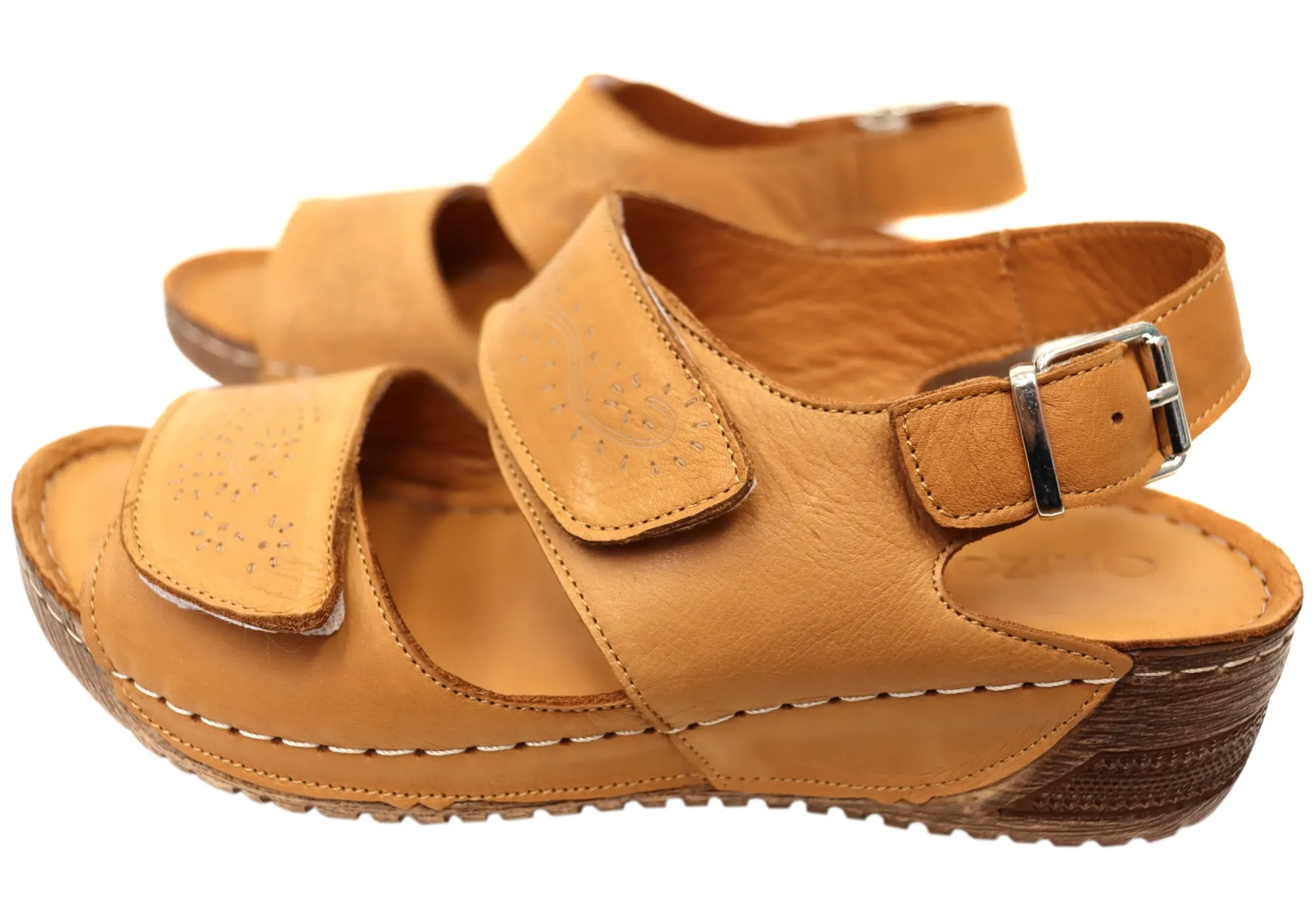 Orizonte Myorka Damen Europäische Bequeme Ledersandalen Orizonte Schuhe