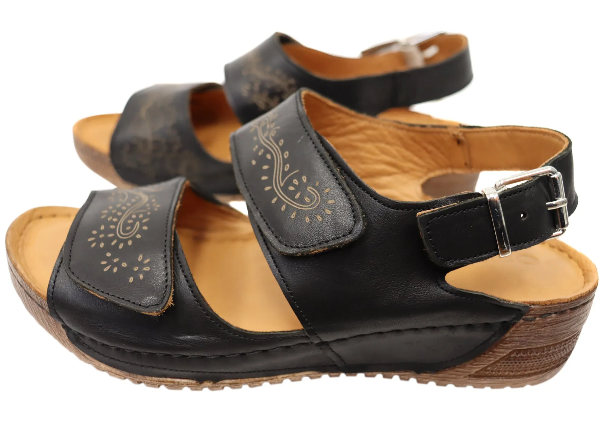 Orizonte Myorka Damen Europäische Bequeme Ledersandalen Orizonte Schuhe