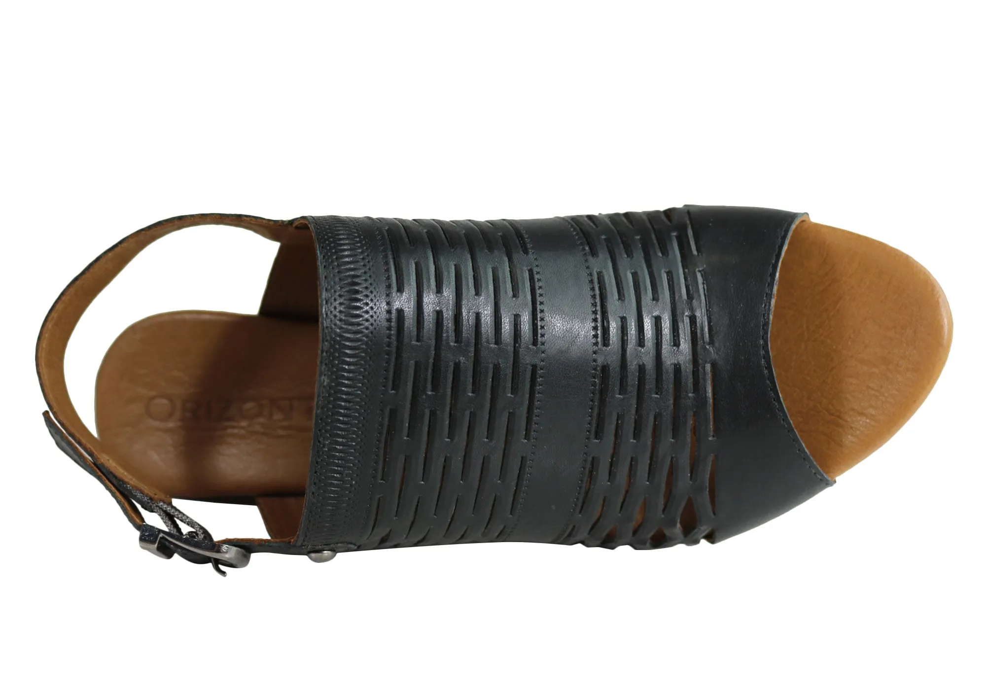 Orizonte Posy Damen Europäische Leder Bequeme Keilabsatz Sandalen Orizonte Schuhe